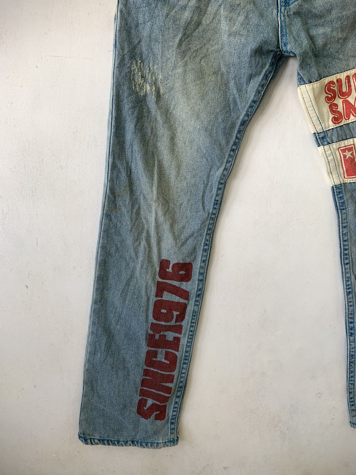 Designer × Japanese Brand Sunny Smith Patchwork Flared Jeans Denim Trousers Pant Size US 32 / EU 48 - 3 Thumbnail