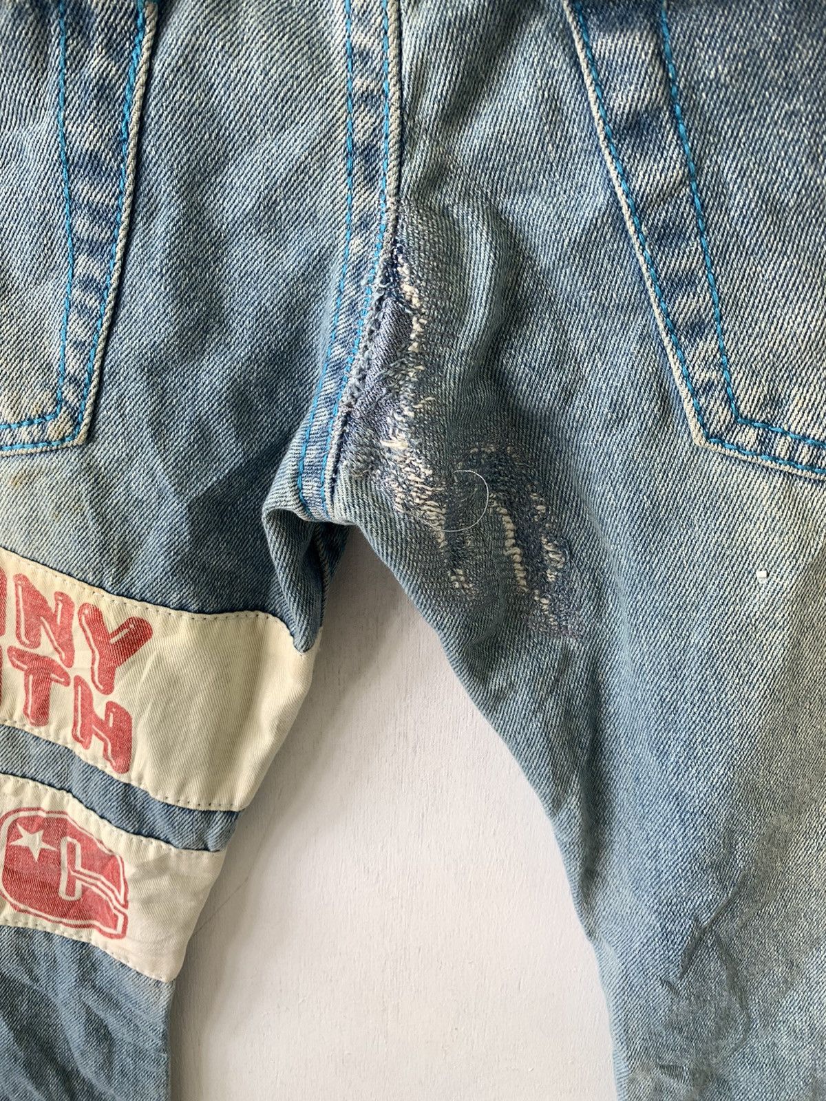 Designer × Japanese Brand Sunny Smith Patchwork Flared Jeans Denim Trousers Pant Size US 32 / EU 48 - 6 Thumbnail