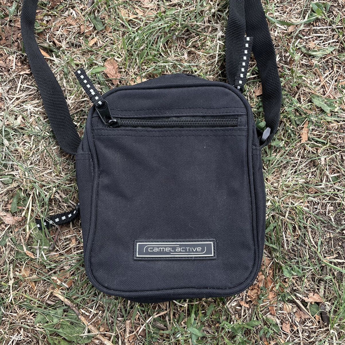 Vintage Y2K Black Nylon Crossbody Shoulder Bag Streetwear Slim OS Size ONE SIZE - 7 Thumbnail