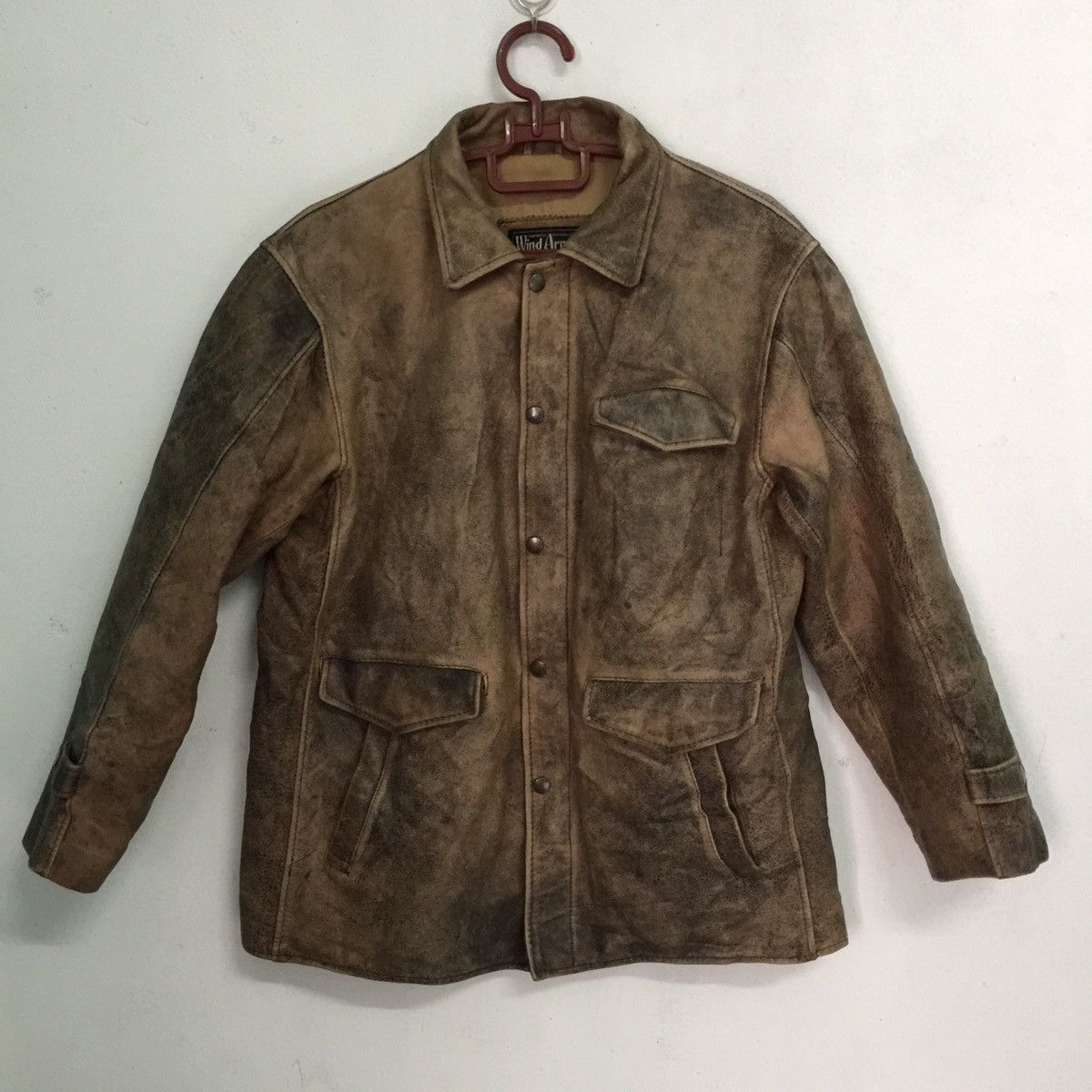 image of Leather Jacket Guarantee For Real Leather Wind Armor Jacket, Men's (Size Medium)