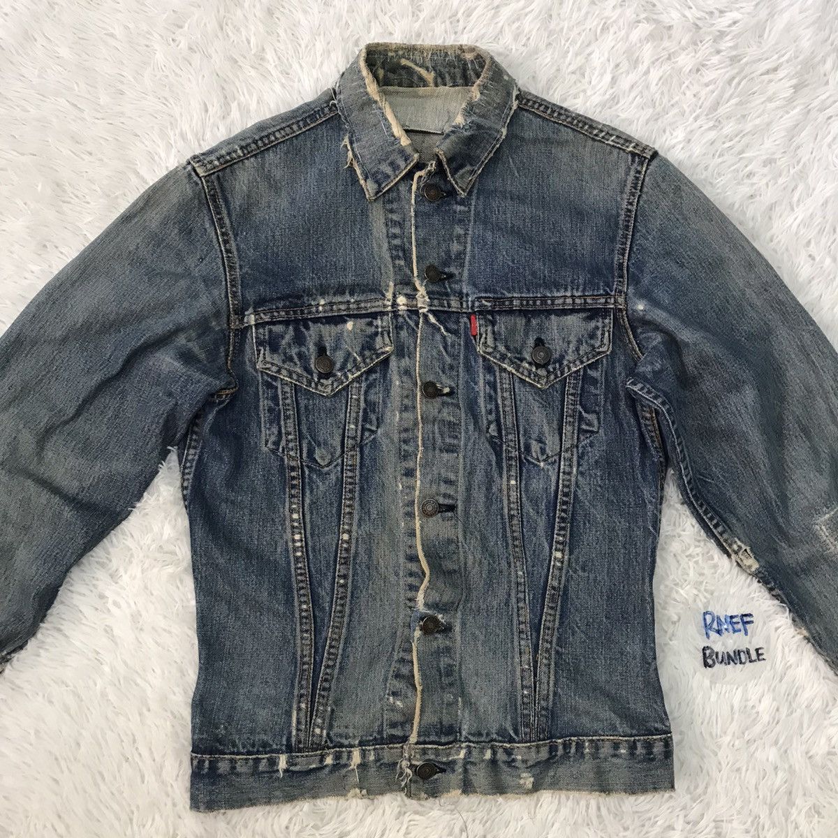 Levi's Vintage distressed Levi’s big E jacket made in USA Size US S / EU 44-46 / 1 - 1 Thumbnail