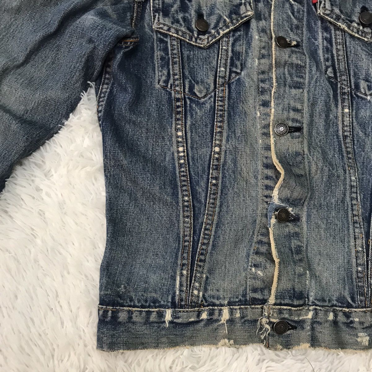 Levi's Vintage distressed Levi’s big E jacket made in USA Size US S / EU 44-46 / 1 - 5 Thumbnail