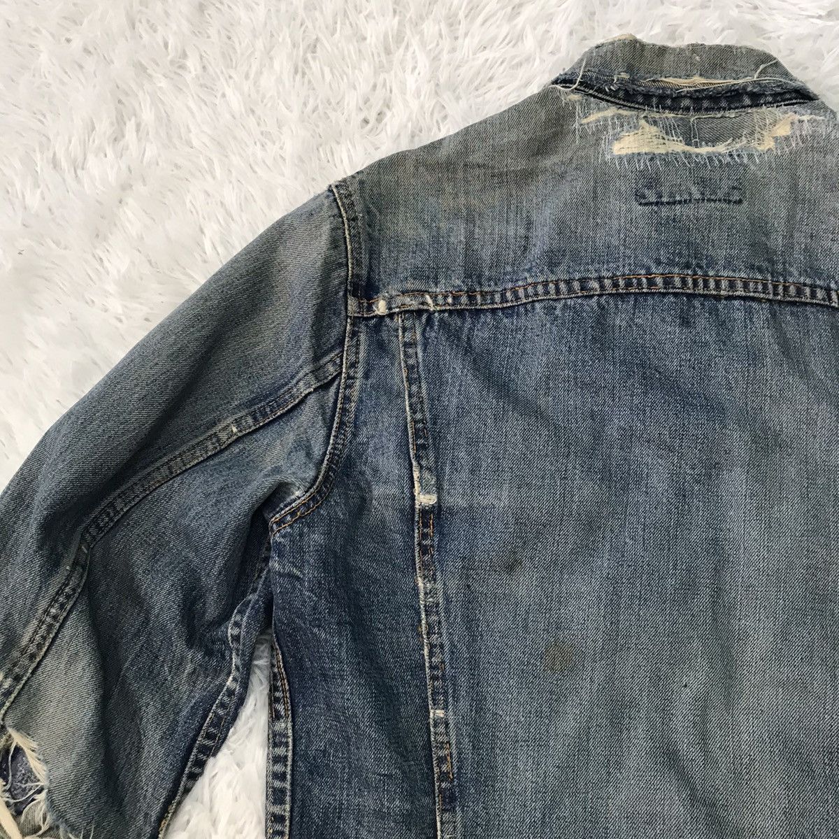 Levi's Vintage distressed Levi’s big E jacket made in USA Size US S / EU 44-46 / 1 - 12 Thumbnail