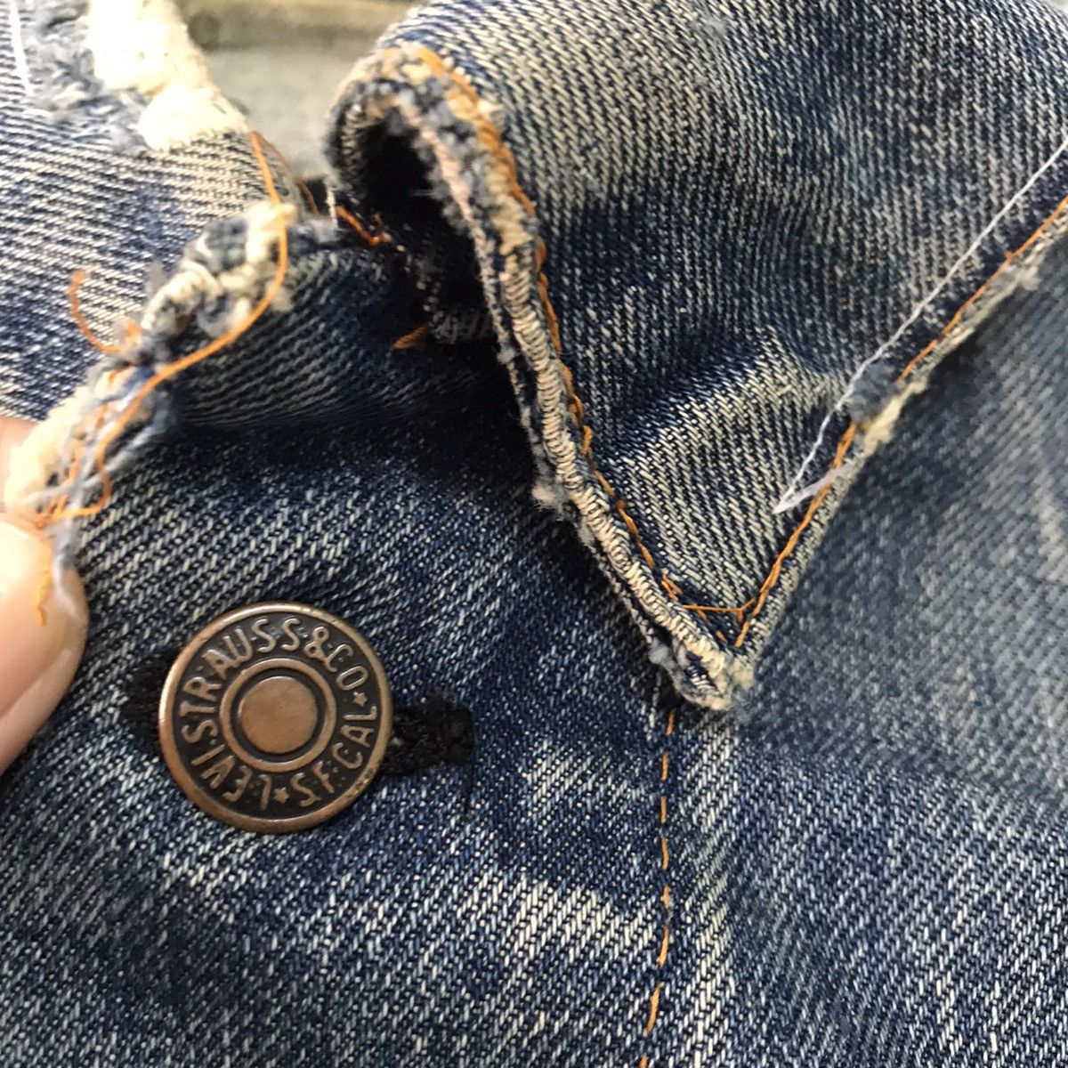 Levi's Vintage distressed Levi’s big E jacket made in USA Size US S / EU 44-46 / 1 - 24 Thumbnail