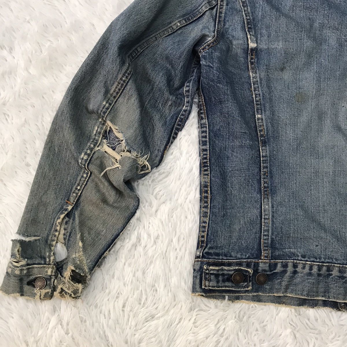 Levi's Vintage distressed Levi’s big E jacket made in USA Size US S / EU 44-46 / 1 - 13 Thumbnail