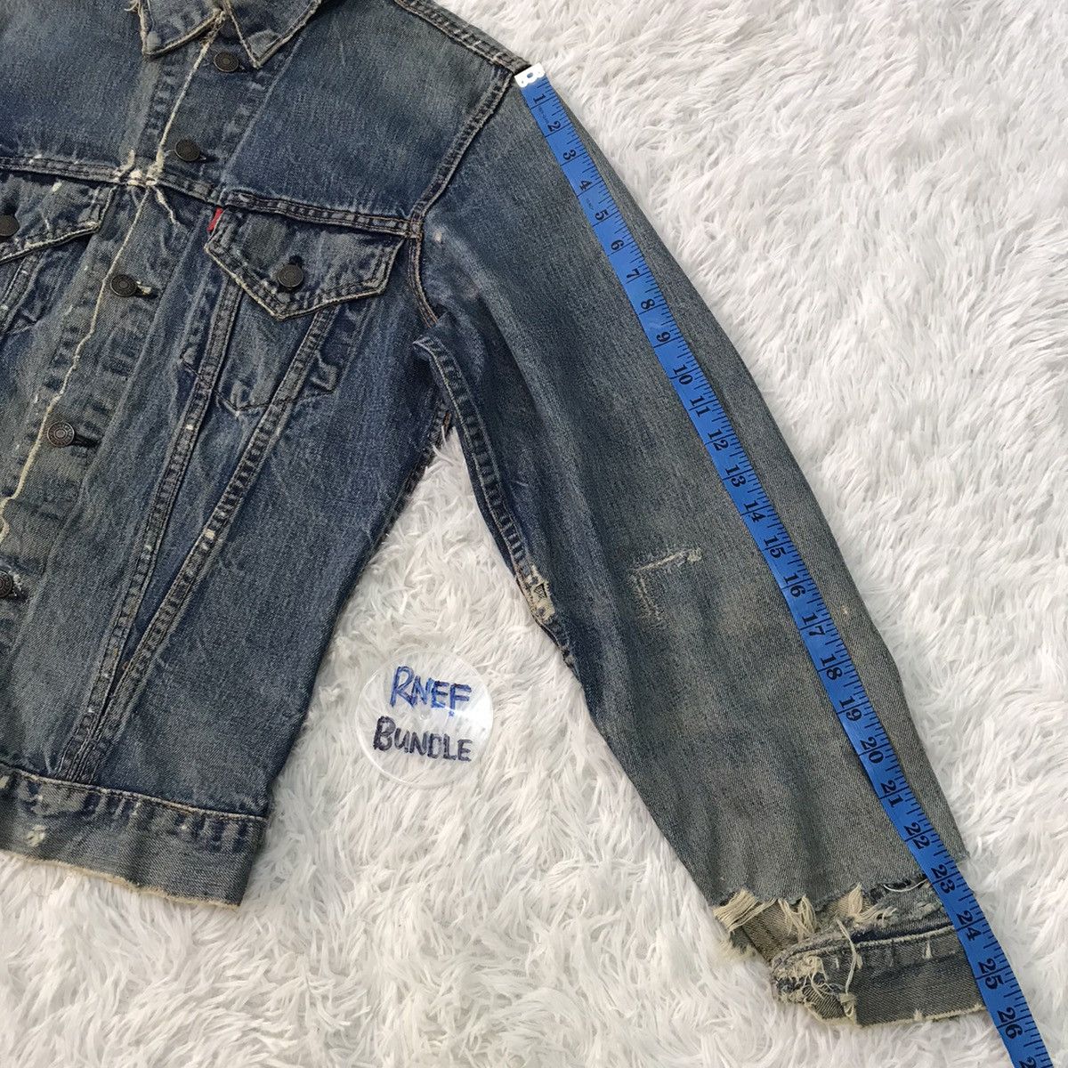 Levi's Vintage distressed Levi’s big E jacket made in USA Size US S / EU 44-46 / 1 - 11 Thumbnail