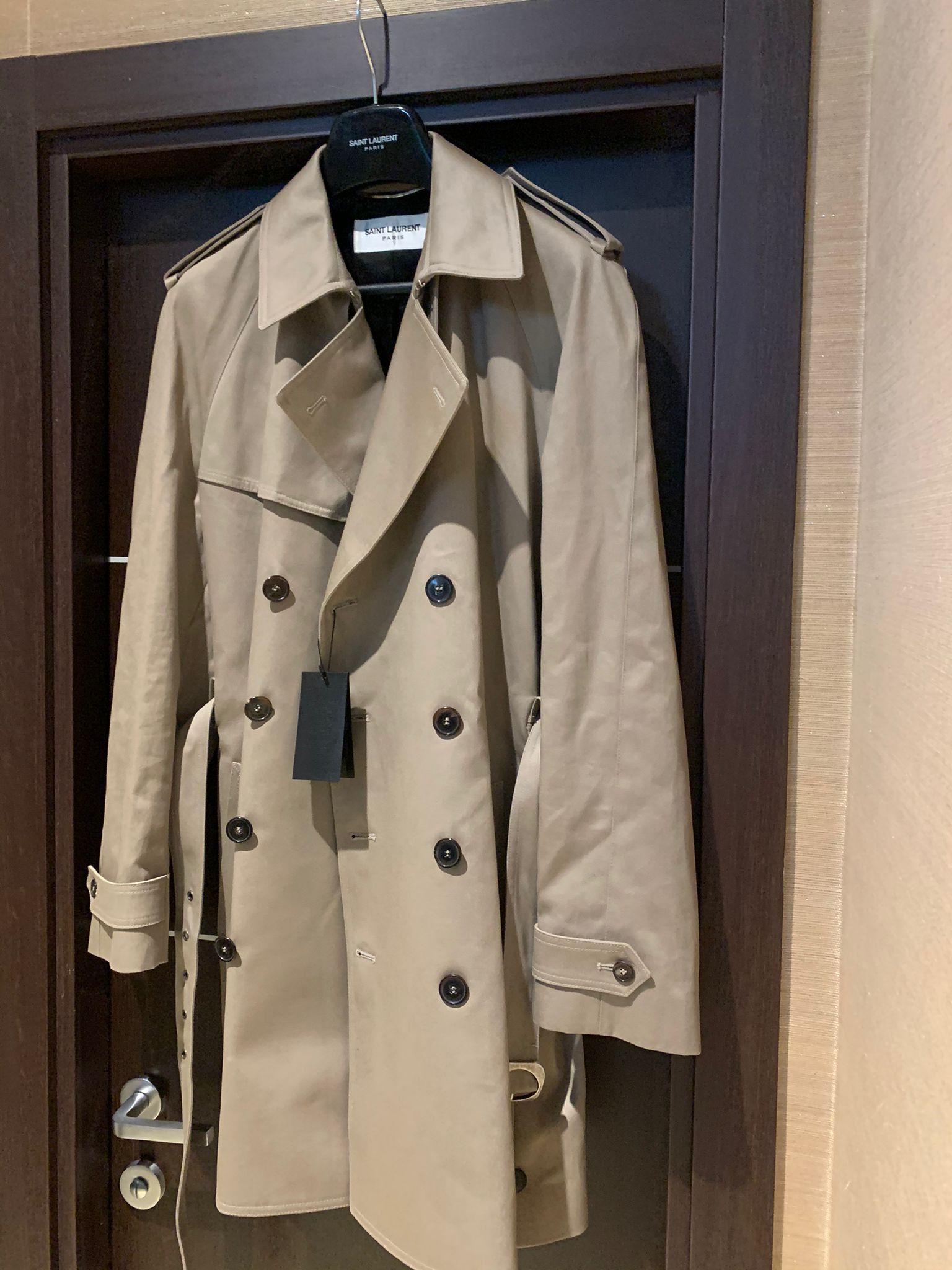 Saint Laurent Paris Belted Trench Coat Size US L / EU 52-54 / 3 - 6 Thumbnail