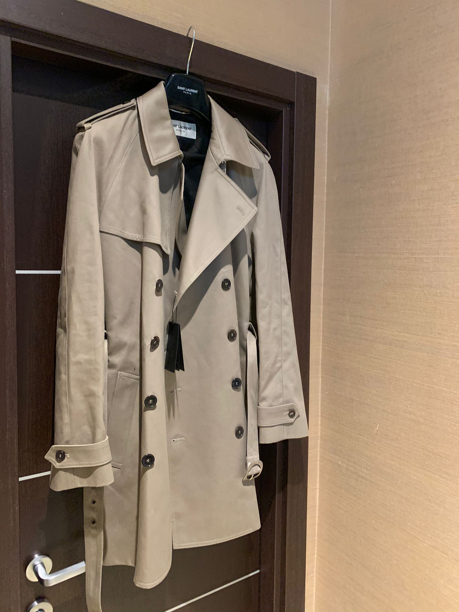 Saint Laurent Paris Belted Trench Coat Size US L / EU 52-54 / 3 - 2 Thumbnail