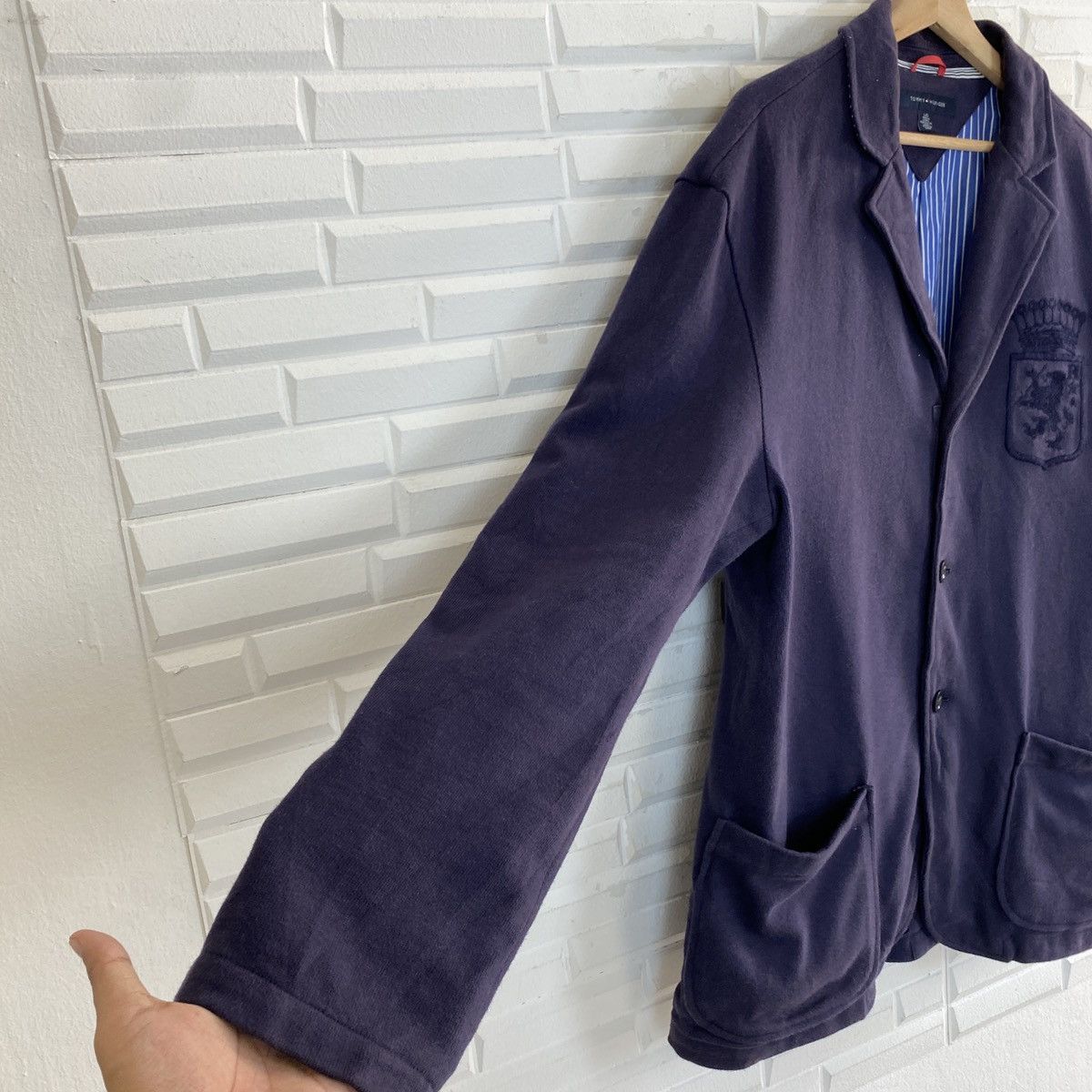 Designer Tommy Hilfiger Embroidery Button Up Coat Size US L / EU 52-54 / 3 - 8 Thumbnail