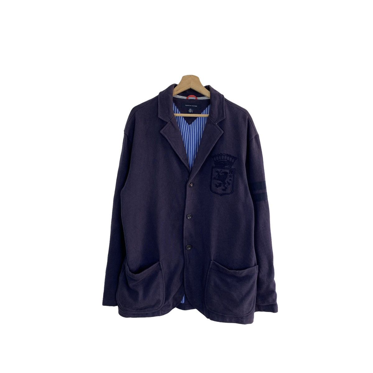 Designer Tommy Hilfiger Embroidery Button Up Coat Size US L / EU 52-54 / 3 - 1 Thumbnail