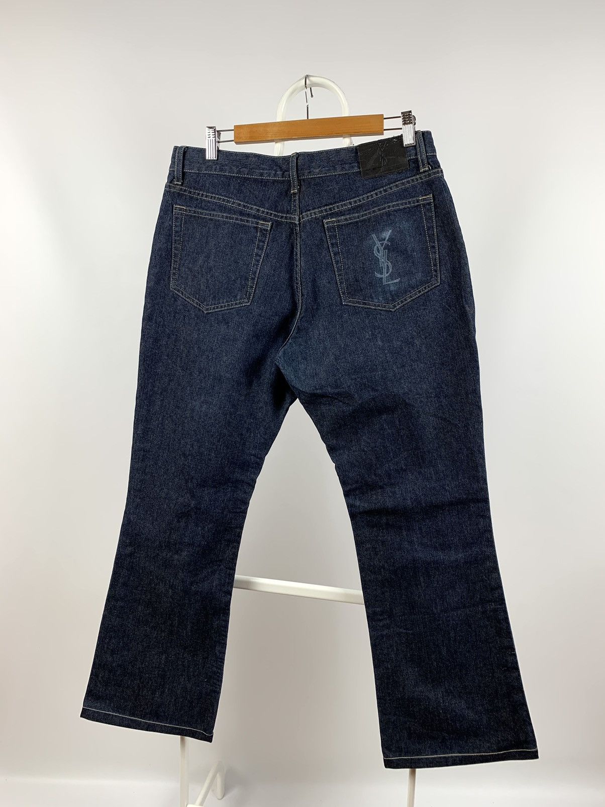 Vintage Yves Saint Laurent YSL Flare Denim Jeans Pants