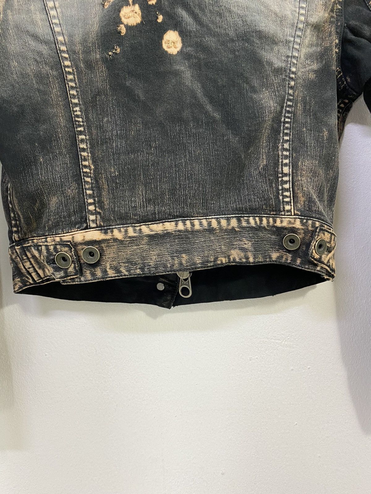 Le Grande Bleu (L.G.B.) L.G.B Distressed Double Collar Cropped Jacket Ocean/GR-1 Size US XS / EU 42 / 0 - 8 Thumbnail