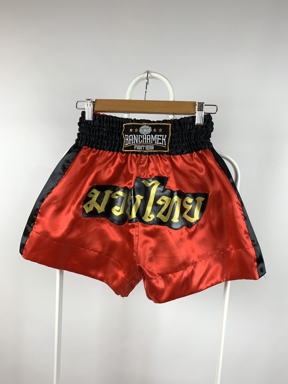 Japanese Brand Vintage Muay Thai Boxing Shorts Kickboxing Banchamek Size US 28 / EU 44 - 1 Thumbnail