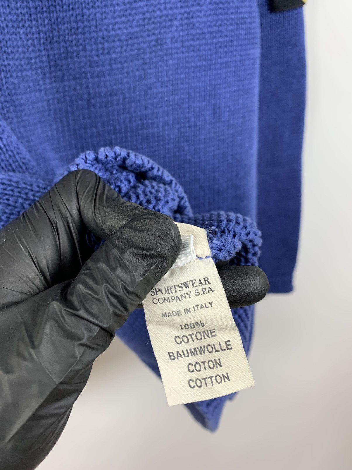 Massimo Osti 80s Vintage Stone Island Archive Blue Sweater Very Rare Size US L / EU 52-54 / 3 - 15 Thumbnail