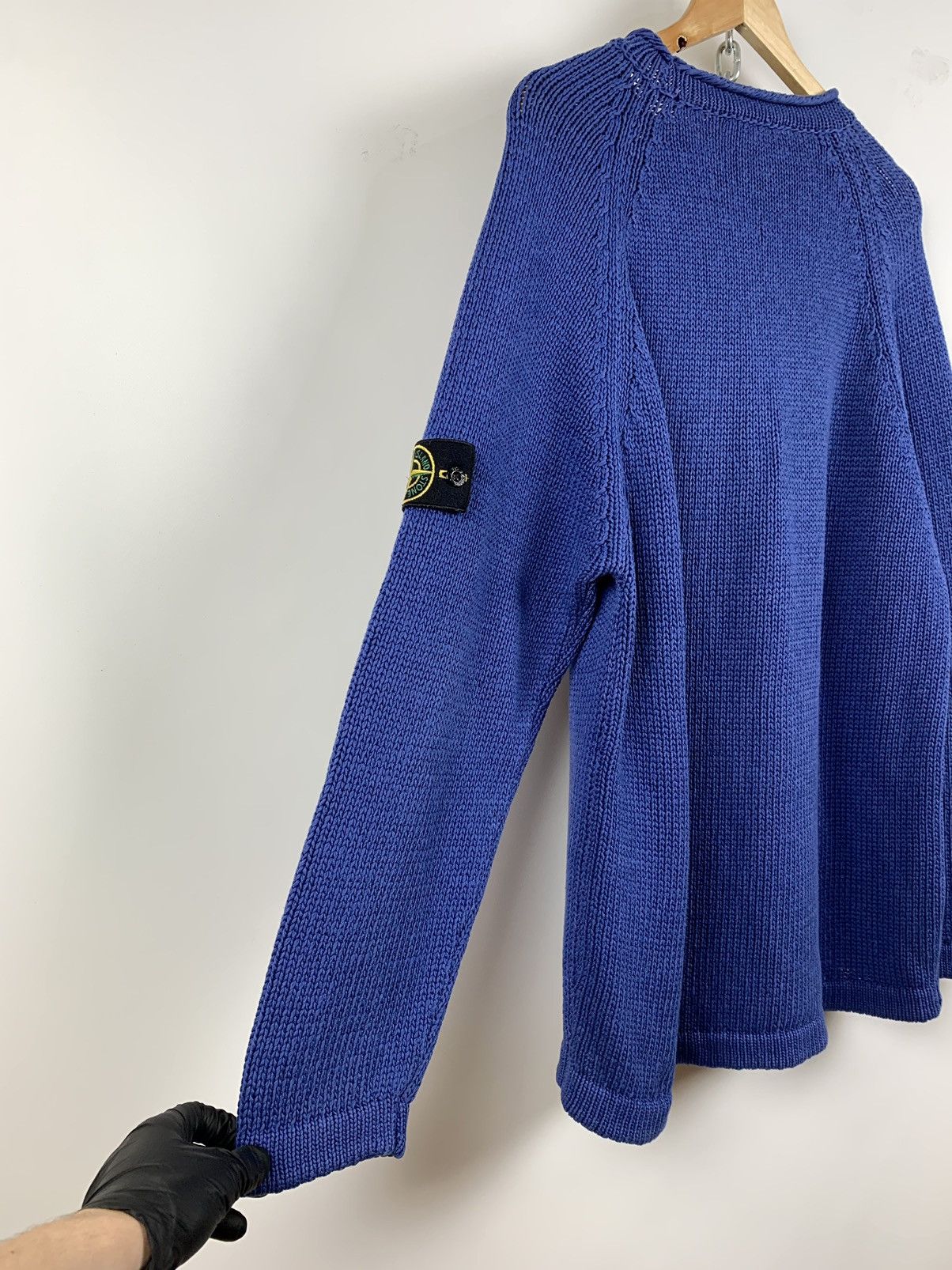 Massimo Osti 80s Vintage Stone Island Archive Blue Sweater Very Rare Size US L / EU 52-54 / 3 - 12 Thumbnail