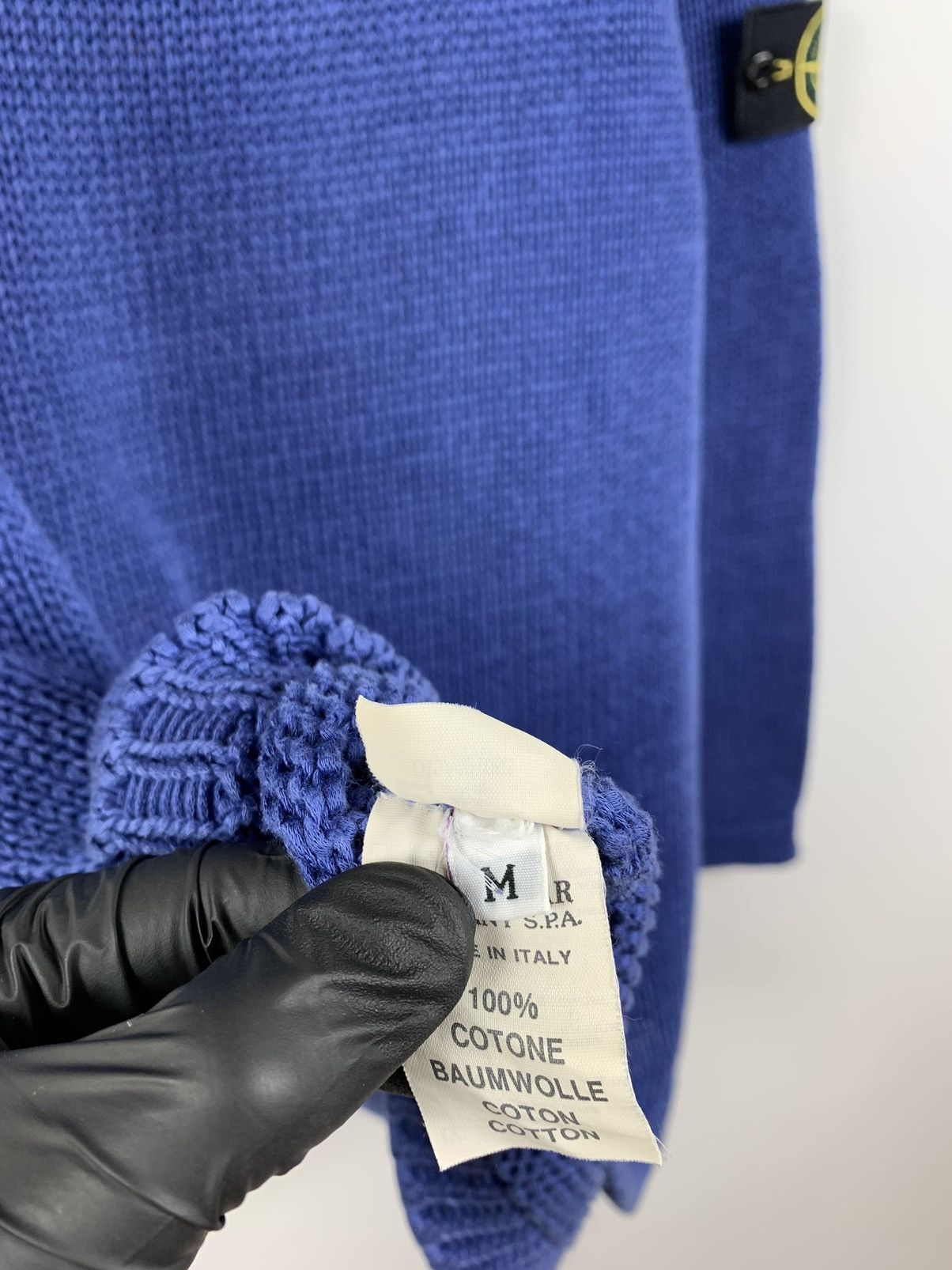 Massimo Osti 80s Vintage Stone Island Archive Blue Sweater Very Rare Size US L / EU 52-54 / 3 - 14 Thumbnail