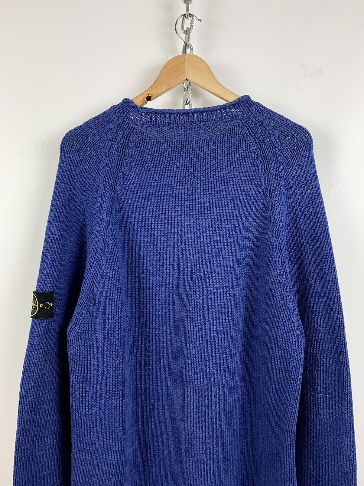 Massimo Osti 80s Vintage Stone Island Archive Blue Sweater Very Rare Size US L / EU 52-54 / 3 - 6 Thumbnail
