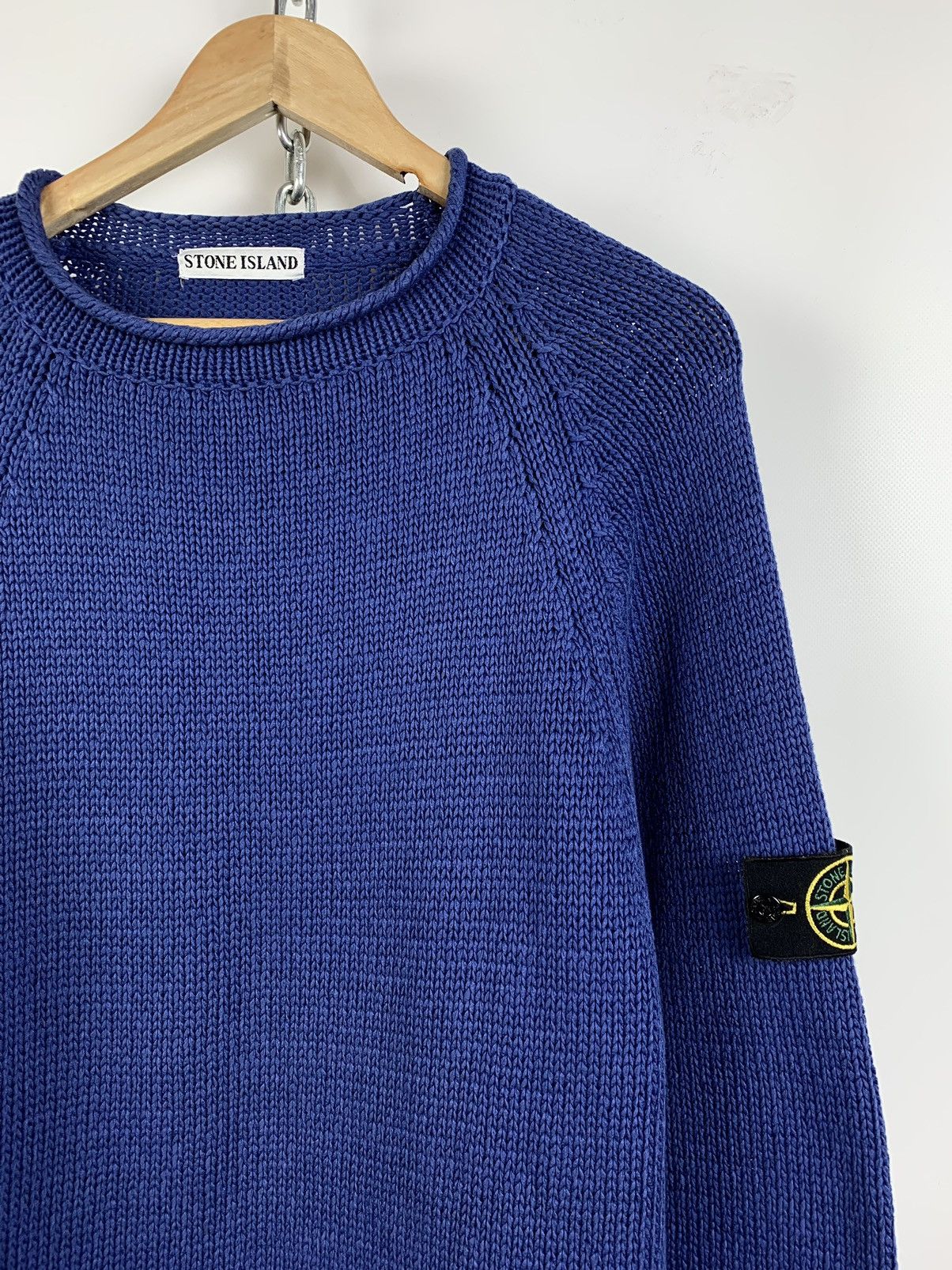 Massimo Osti 80s Vintage Stone Island Archive Blue Sweater Very Rare Size US L / EU 52-54 / 3 - 4 Thumbnail