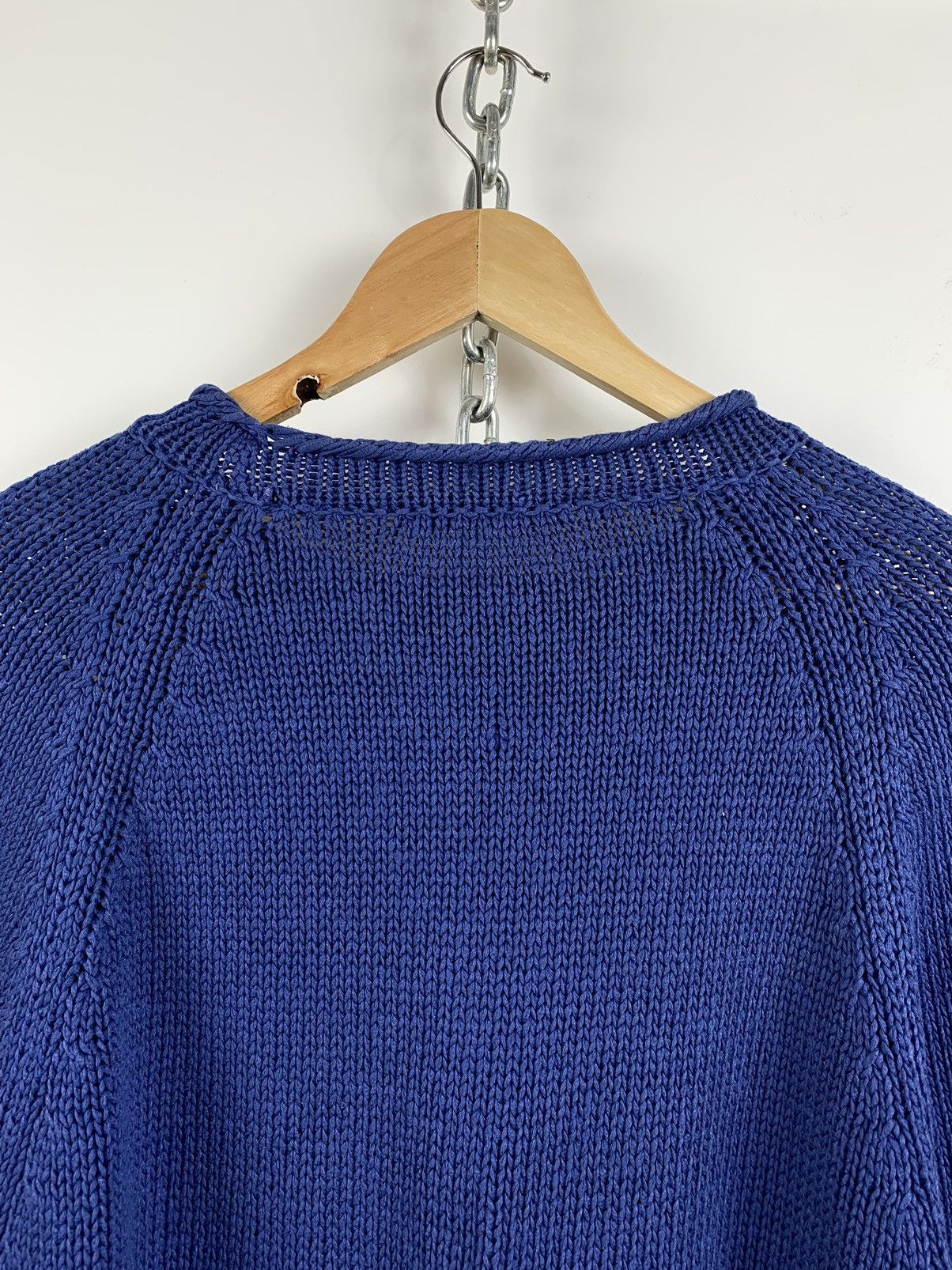 Massimo Osti 80s Vintage Stone Island Archive Blue Sweater Very Rare Size US L / EU 52-54 / 3 - 11 Thumbnail