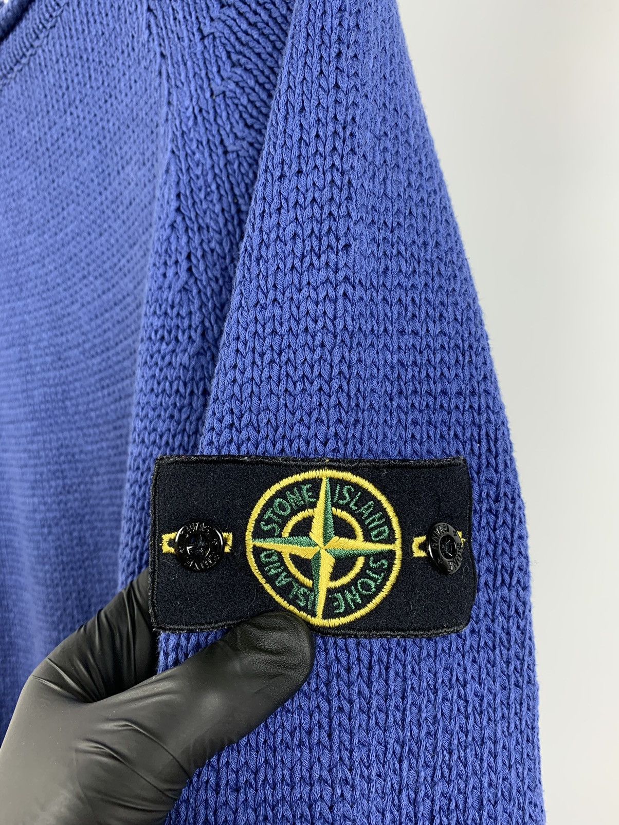 Massimo Osti 80s Vintage Stone Island Archive Blue Sweater Very Rare Size US L / EU 52-54 / 3 - 7 Thumbnail