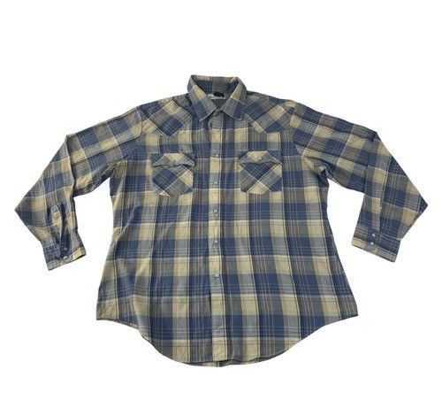 Levi's 80s Levi’s Strauss Plaid Checked Flannel Western Shirt Size US XL / EU 56 / 4 - 1 Thumbnail