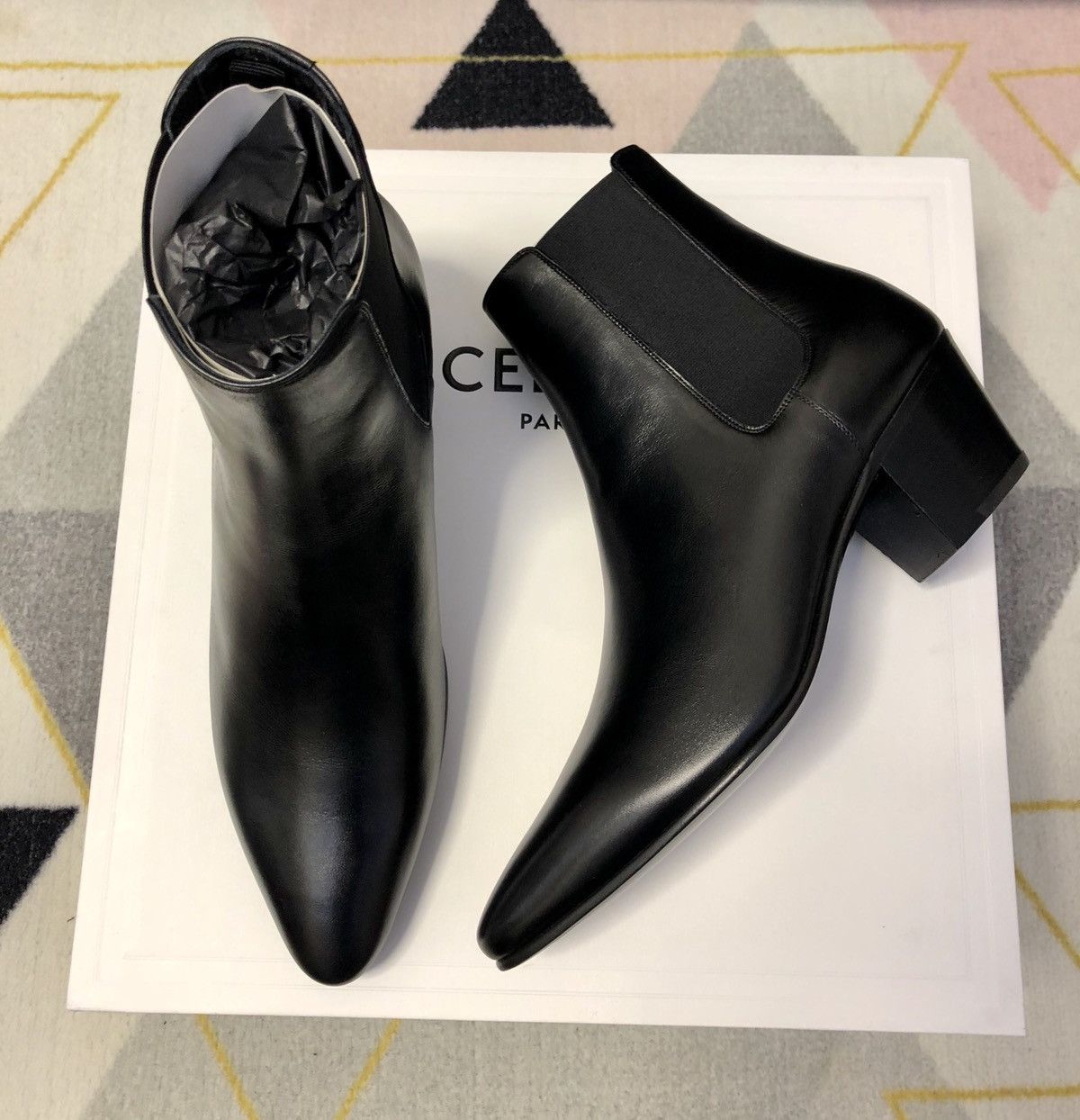 Celine × Hedi Slimane SS20 Hedi 60mm Jacno Chelsea Boots39/43/44 Size US 10 / EU 43 - 3 Thumbnail