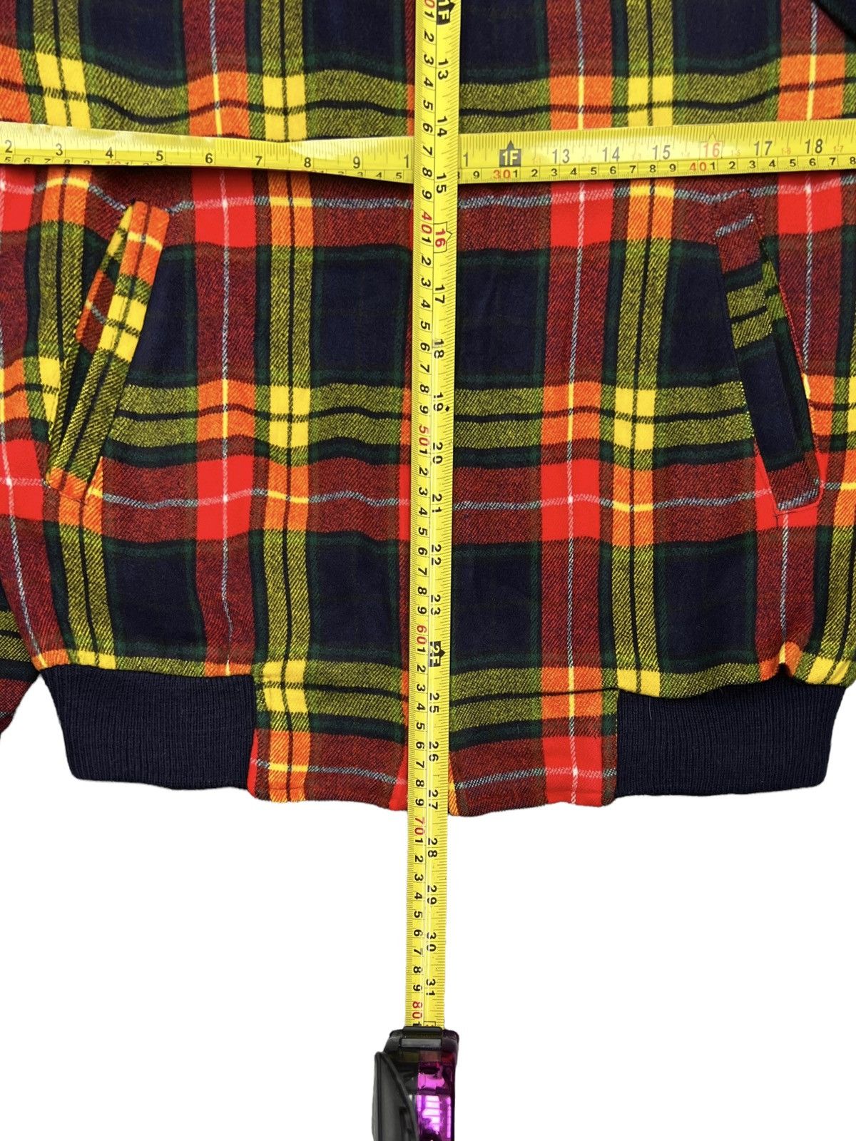 Designer Scottish Buchanan Modern Clan Tartan Bomber Jacket Size US M / EU 48-50 / 2 - 22 Thumbnail