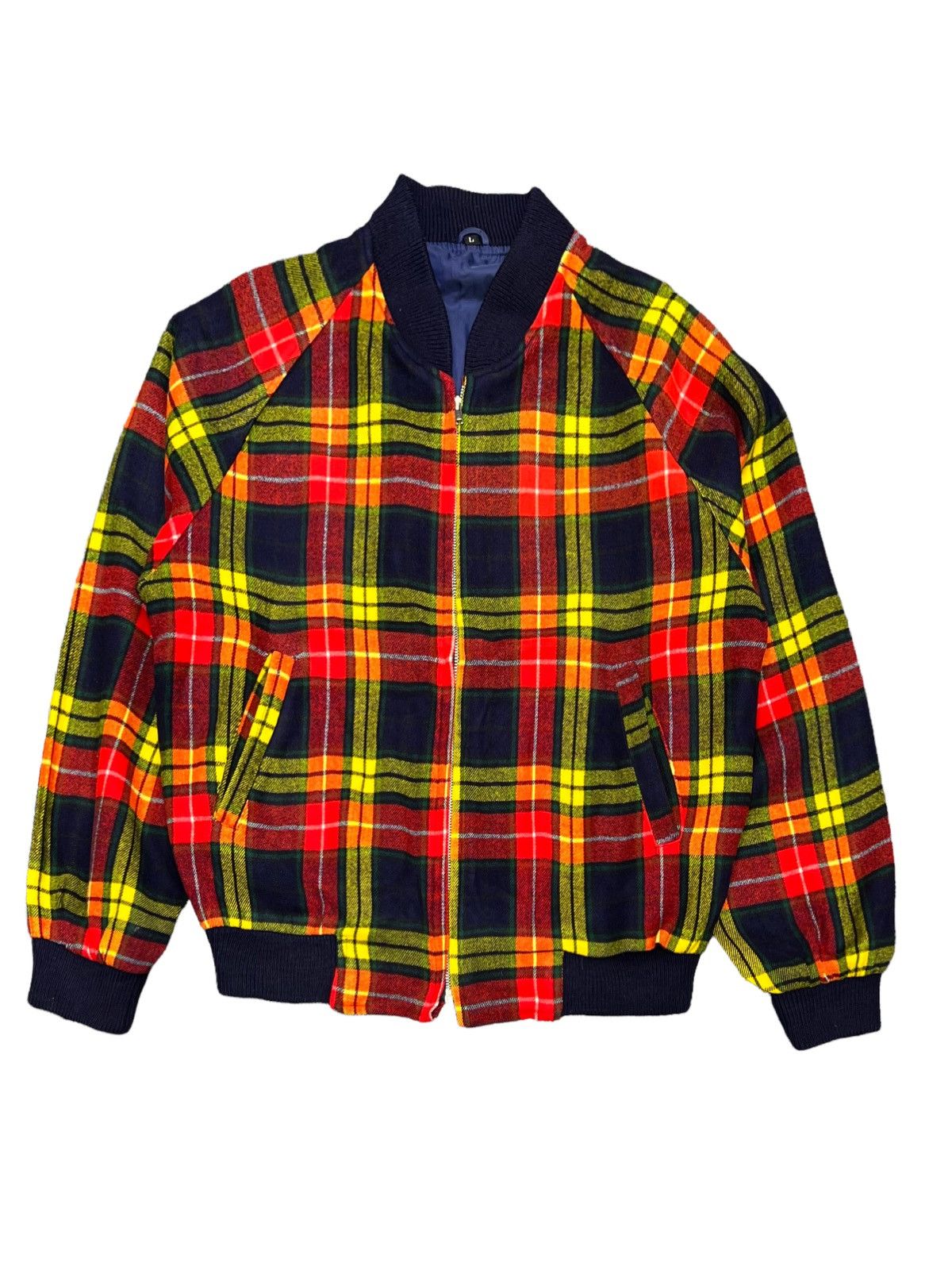 Designer Scottish Buchanan Modern Clan Tartan Bomber Jacket Size US M / EU 48-50 / 2 - 3 Thumbnail