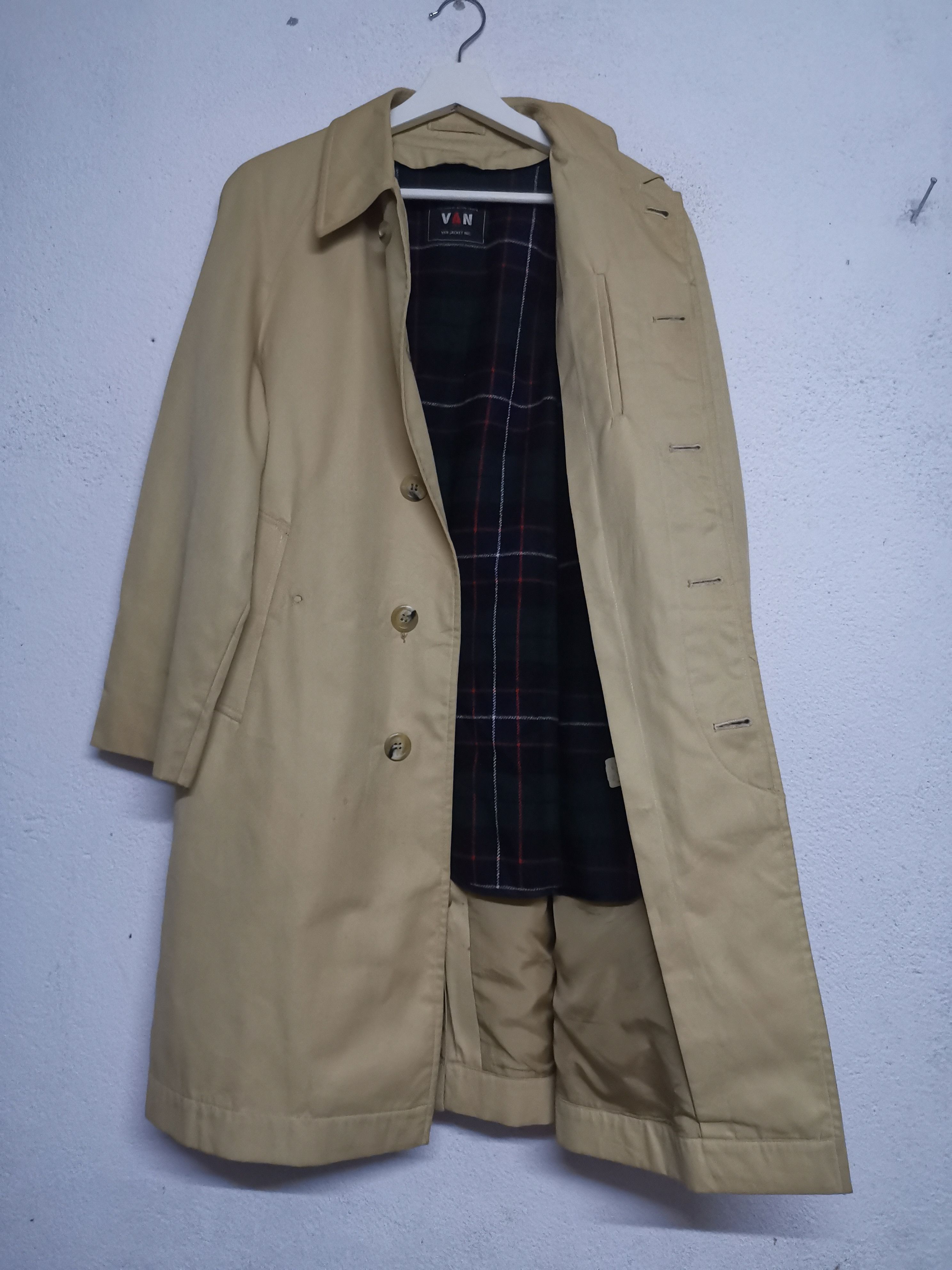 image of Designer Van Jac Long Coats in Light Grey, Men's (Size Medium)
