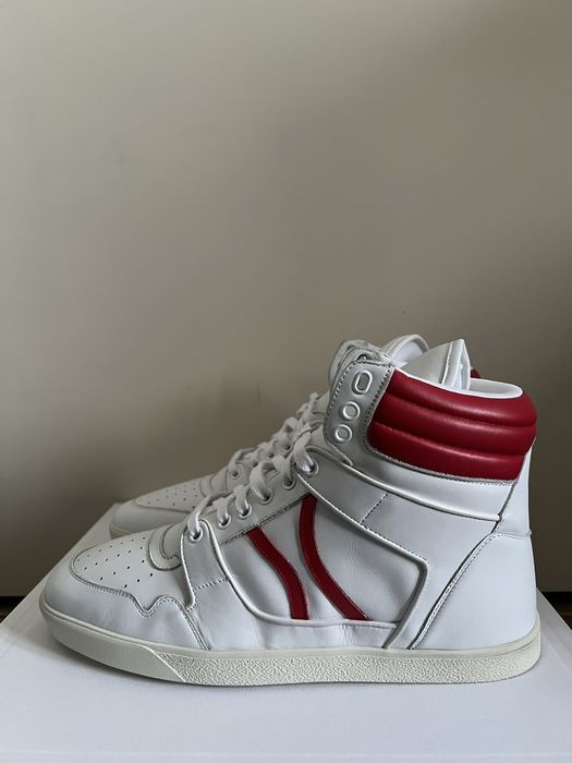 Celine Celine mid top brake white red sneaker | Grailed