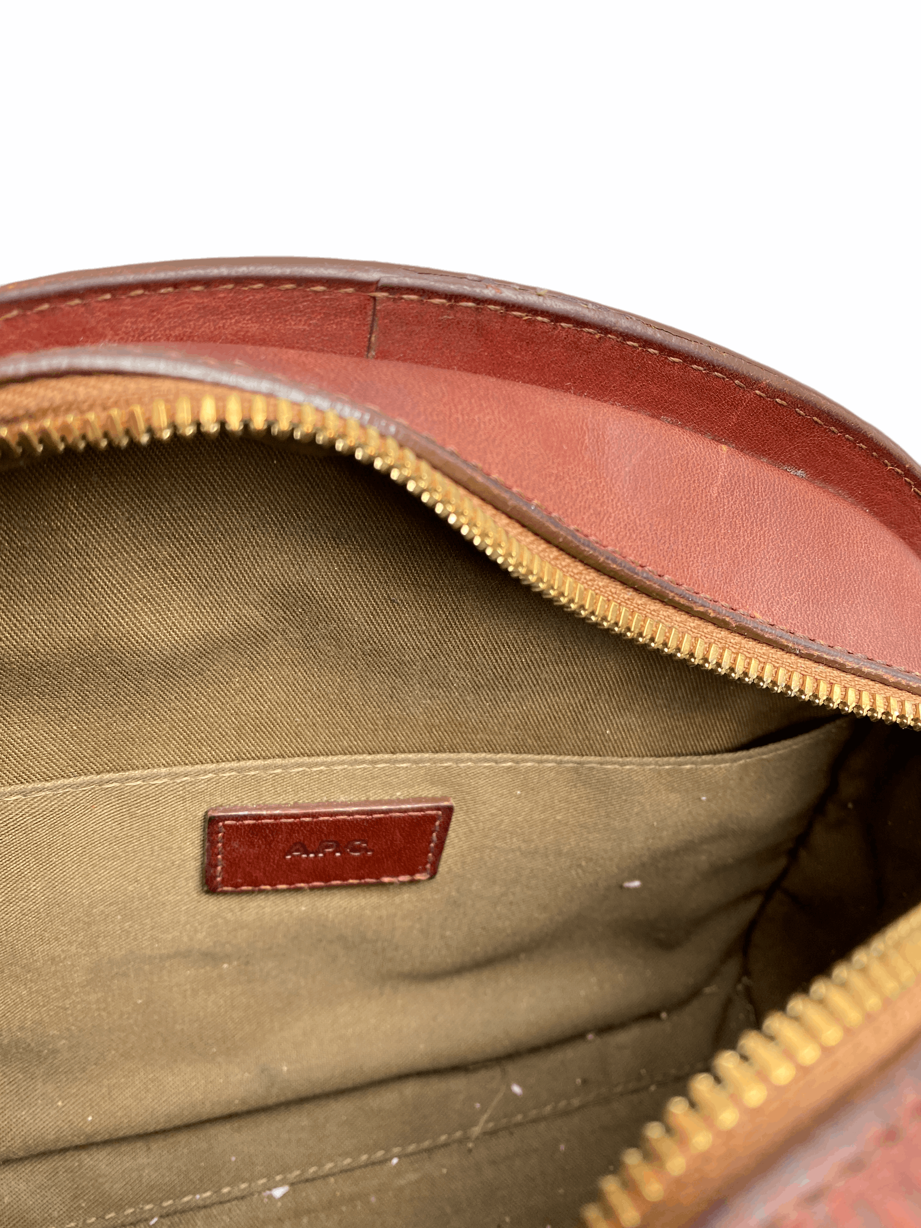 A.P.C. Brown Leather Half Moon Bag Size ONE SIZE - 6 Thumbnail