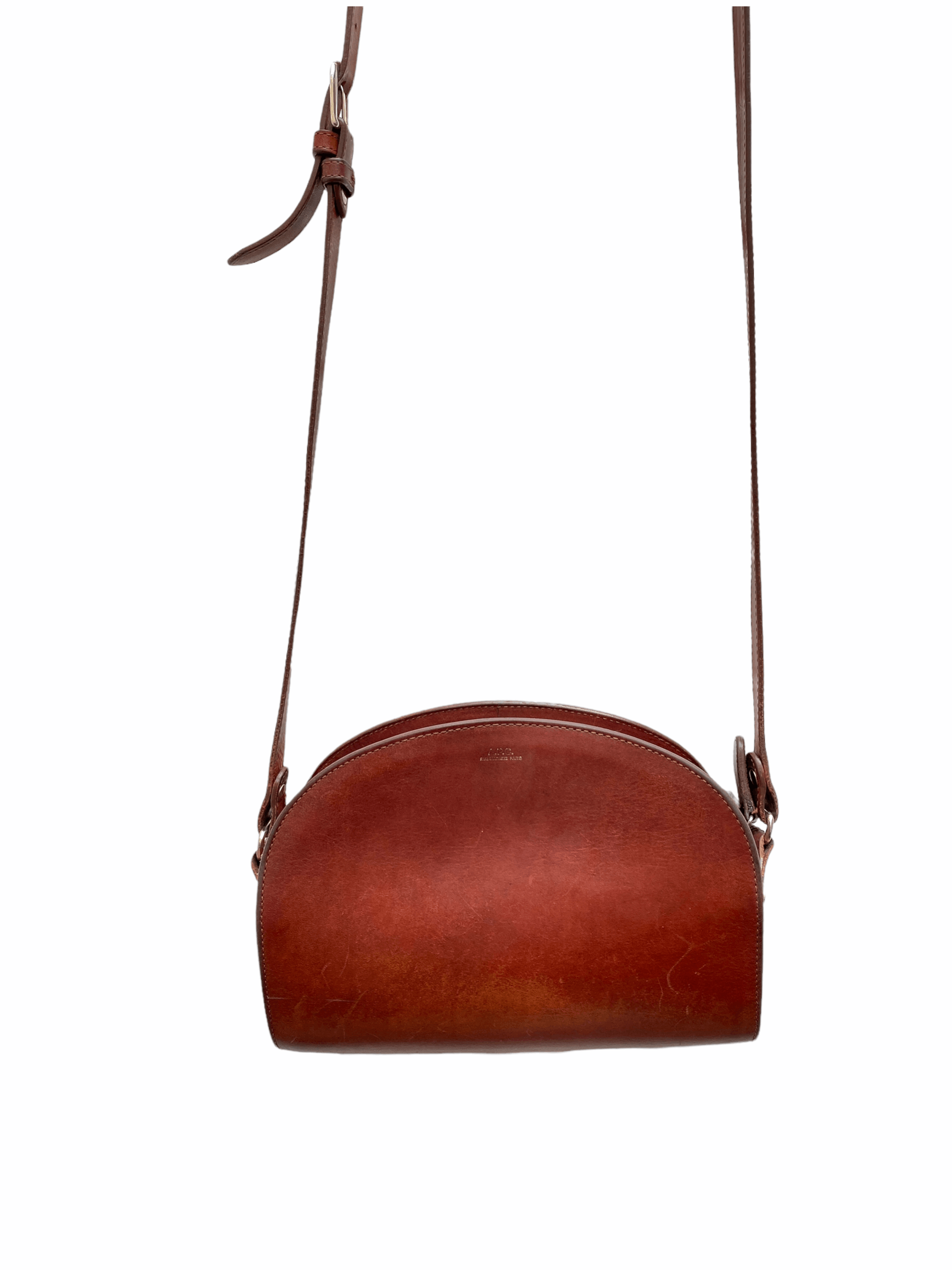 A.P.C. Brown Leather Half Moon Bag Size ONE SIZE - 1 Thumbnail