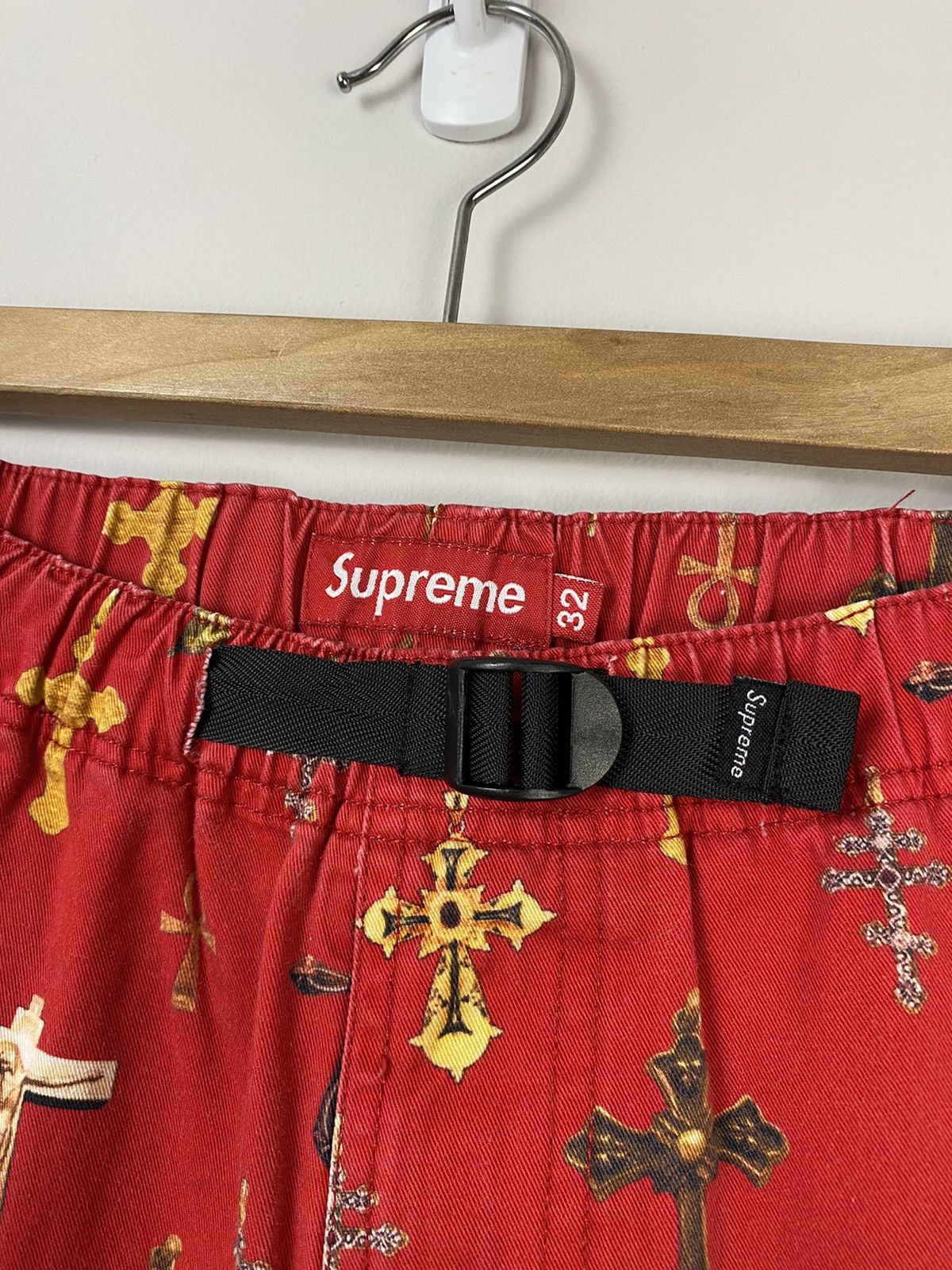 Supreme 2013 Supreme Cross Belted Shorts Red 32 Size US 32 / EU 48 - 2 Thumbnail