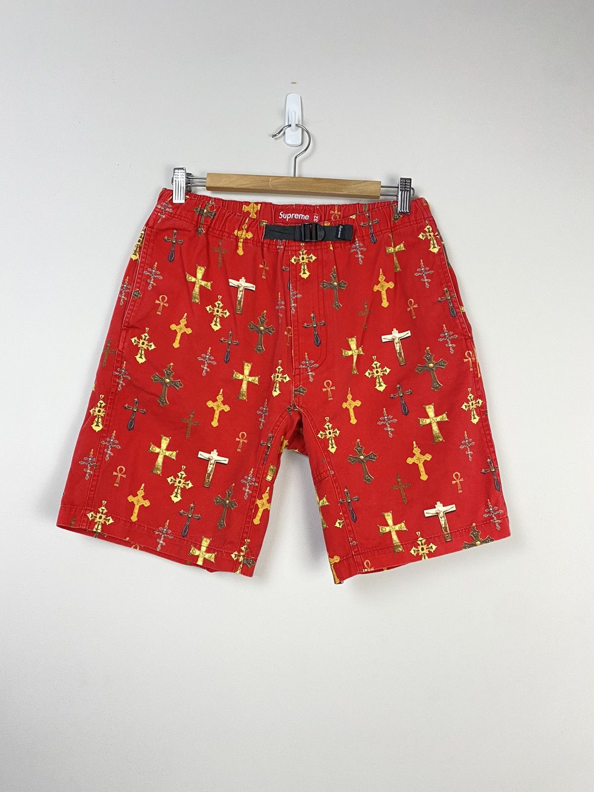 Supreme 2013 Supreme Cross Belted Shorts Red 32 Size US 32 / EU 48 - 1 Thumbnail