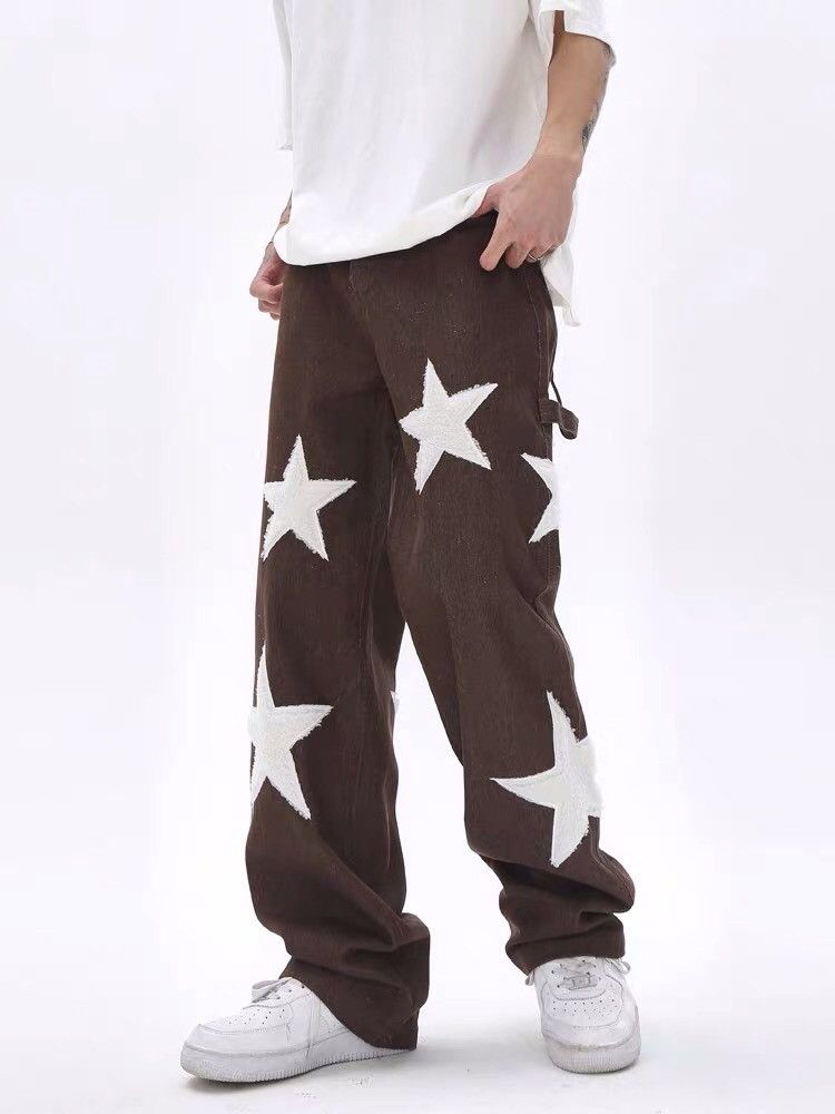 Japanese Brand × Vintage Avant garde y2k star pants Size US 29 - 1 Thumbnail