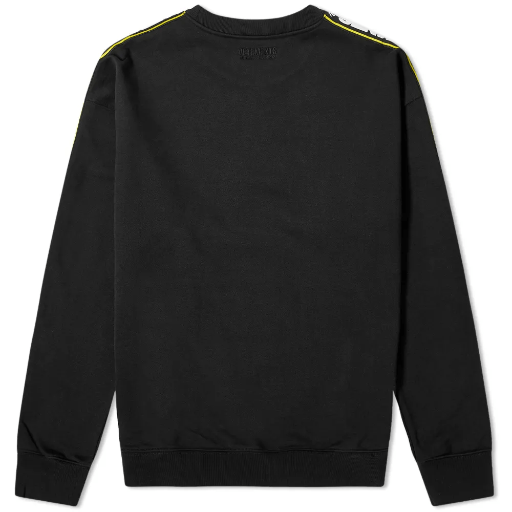 Vetements $760 VETEMENTS black taped logo crew sweatshirt - Large Size US L / EU 52-54 / 3 - 3 Thumbnail