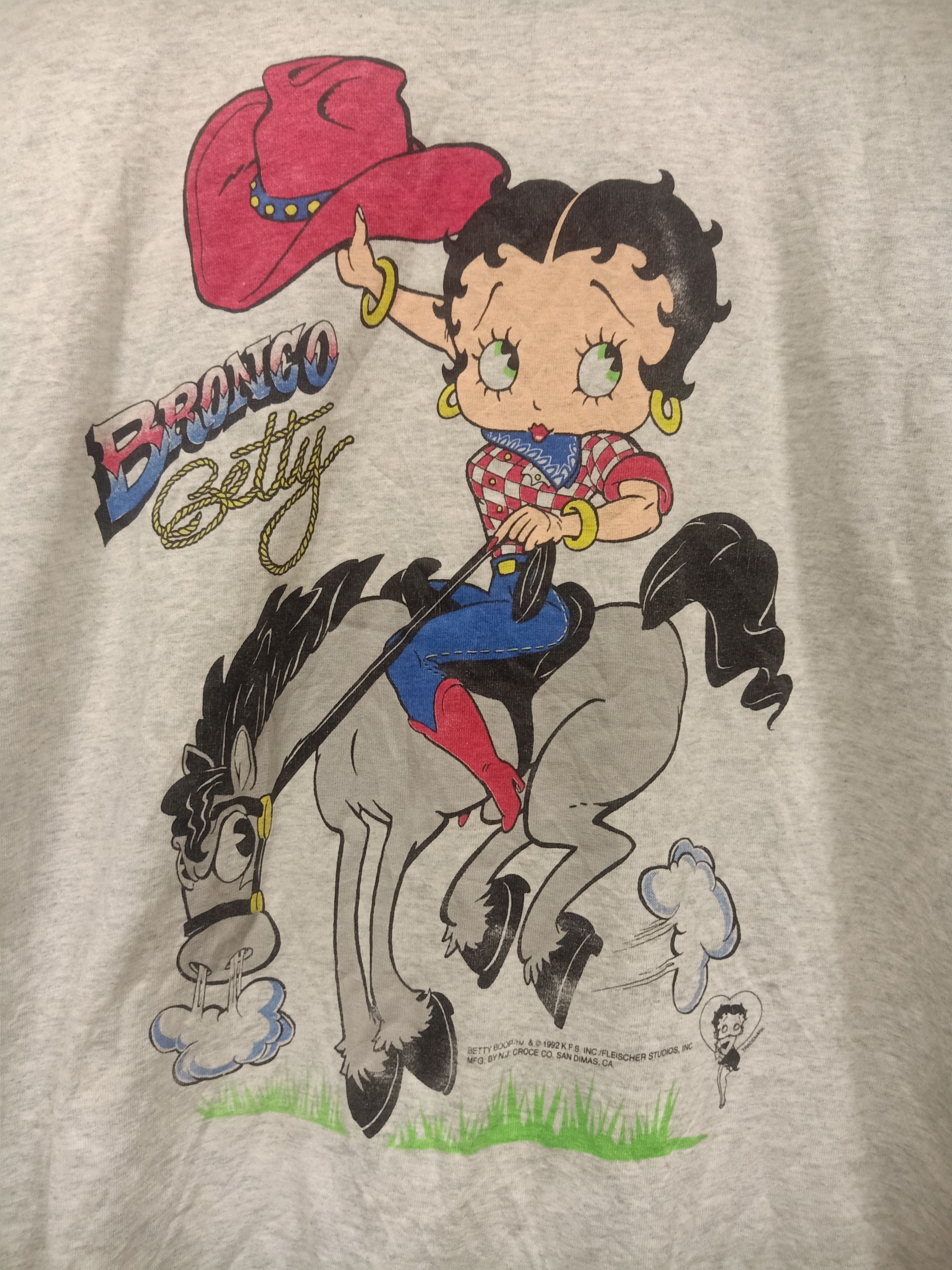 Fruit Of The Loom vintage 90s t shirt long sleeve beety boop very rare Size US M / EU 48-50 / 2 - 3 Thumbnail