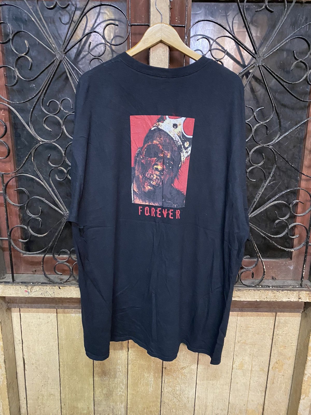 image of Rap Tees Notorious Big Tshirt in Black, Men's (Size 2XL)