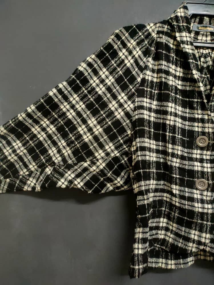 Issey Miyake Issey Miyake Wool Checkered Pattern Size S / US 4 / IT 40 - 6 Thumbnail