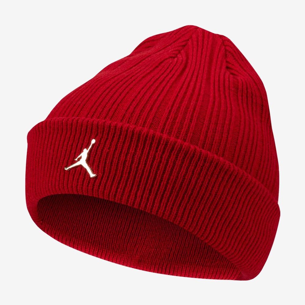 Jordan Brand × Nike Air Jordan Beanie Metallic Gold / Cuffed ingot, Gym Red hat Size ONE SIZE - 2 Thumbnail