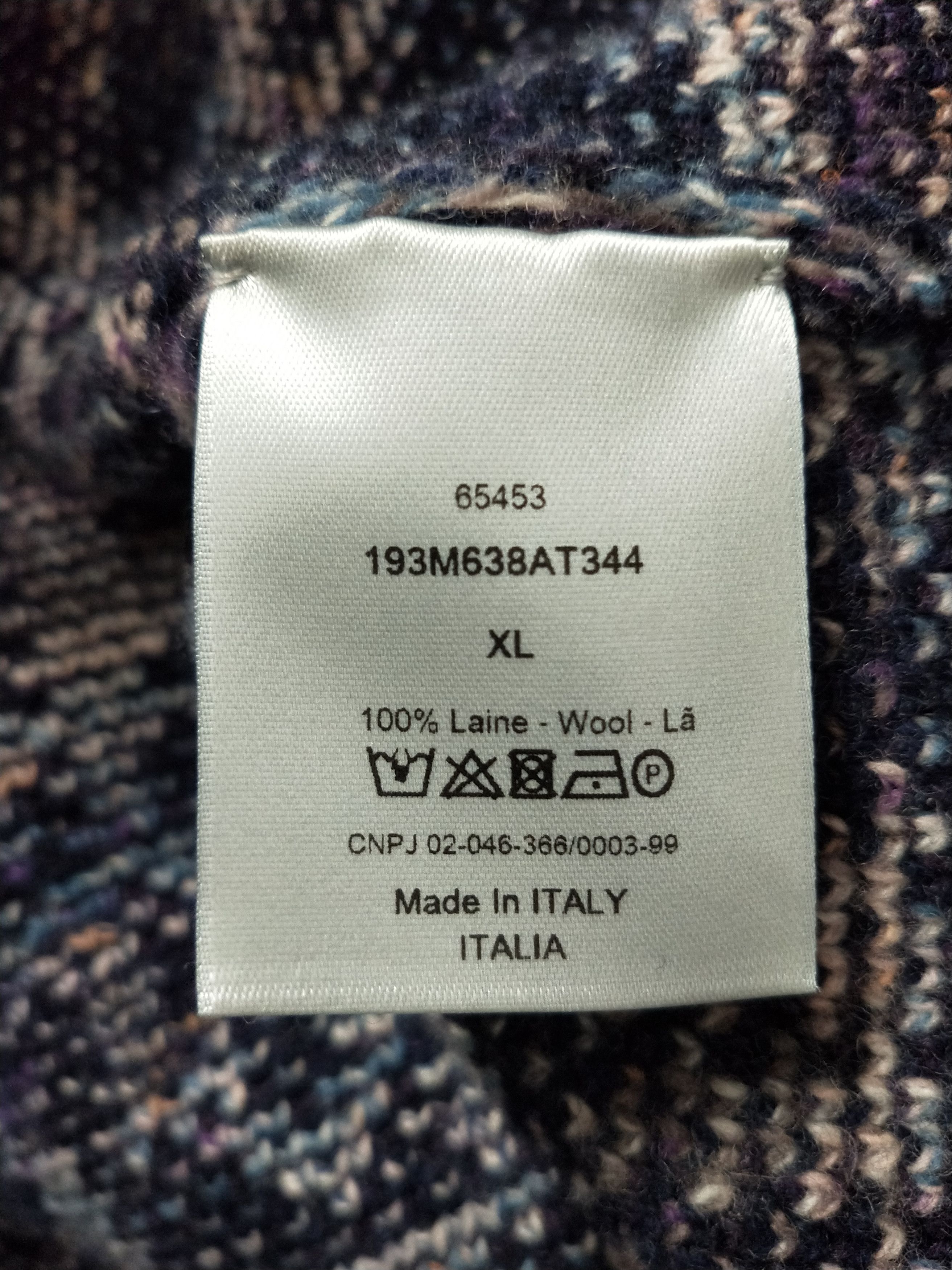 Dior Wool Jacquard Oblique Sweater Size US XL / EU 56 / 4 - 5 Thumbnail