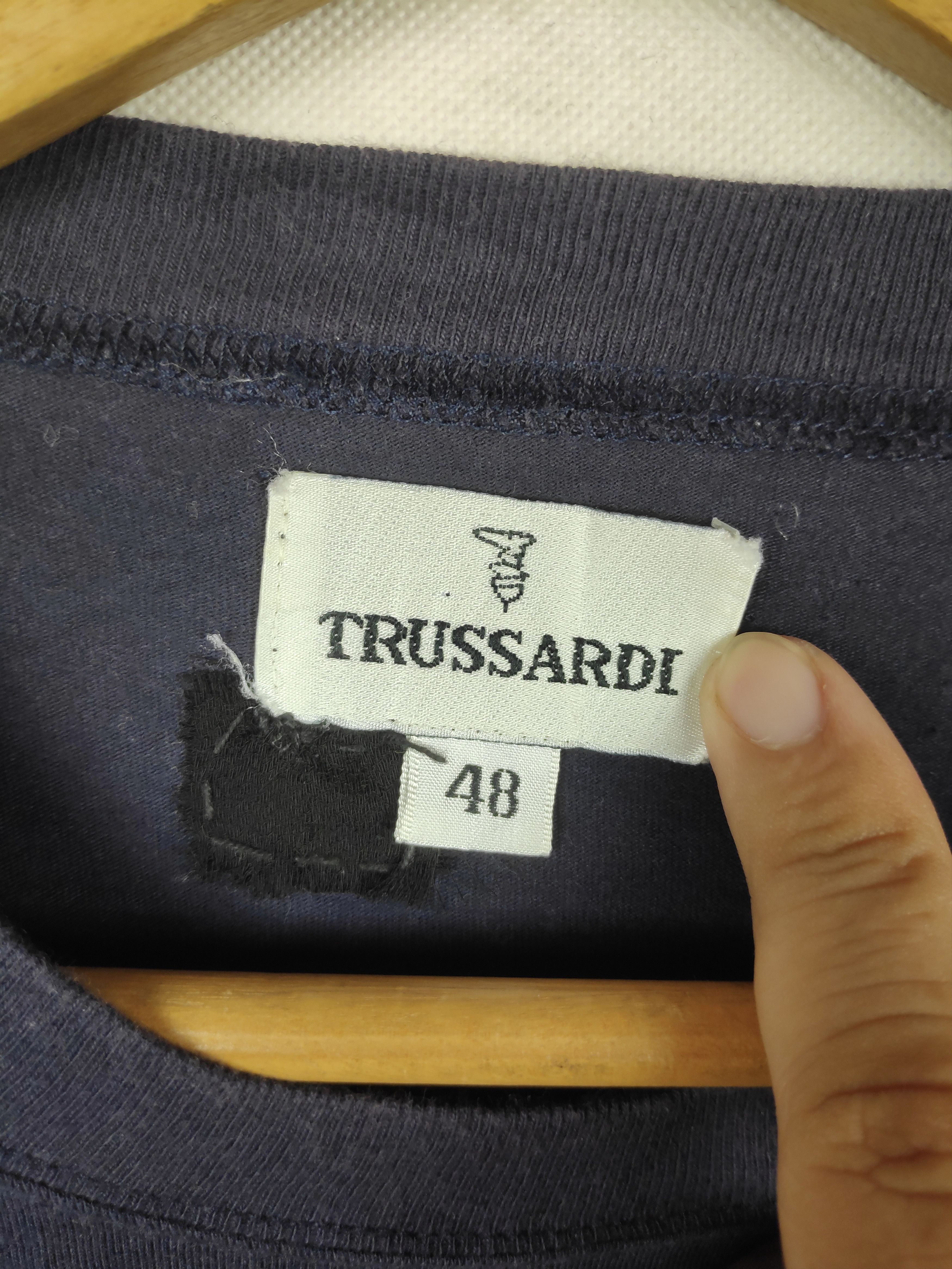 Trussardi × Vintage Vintage Embroided Trussardi Spellout Shirt Size US M / EU 48-50 / 2 - 6 Thumbnail