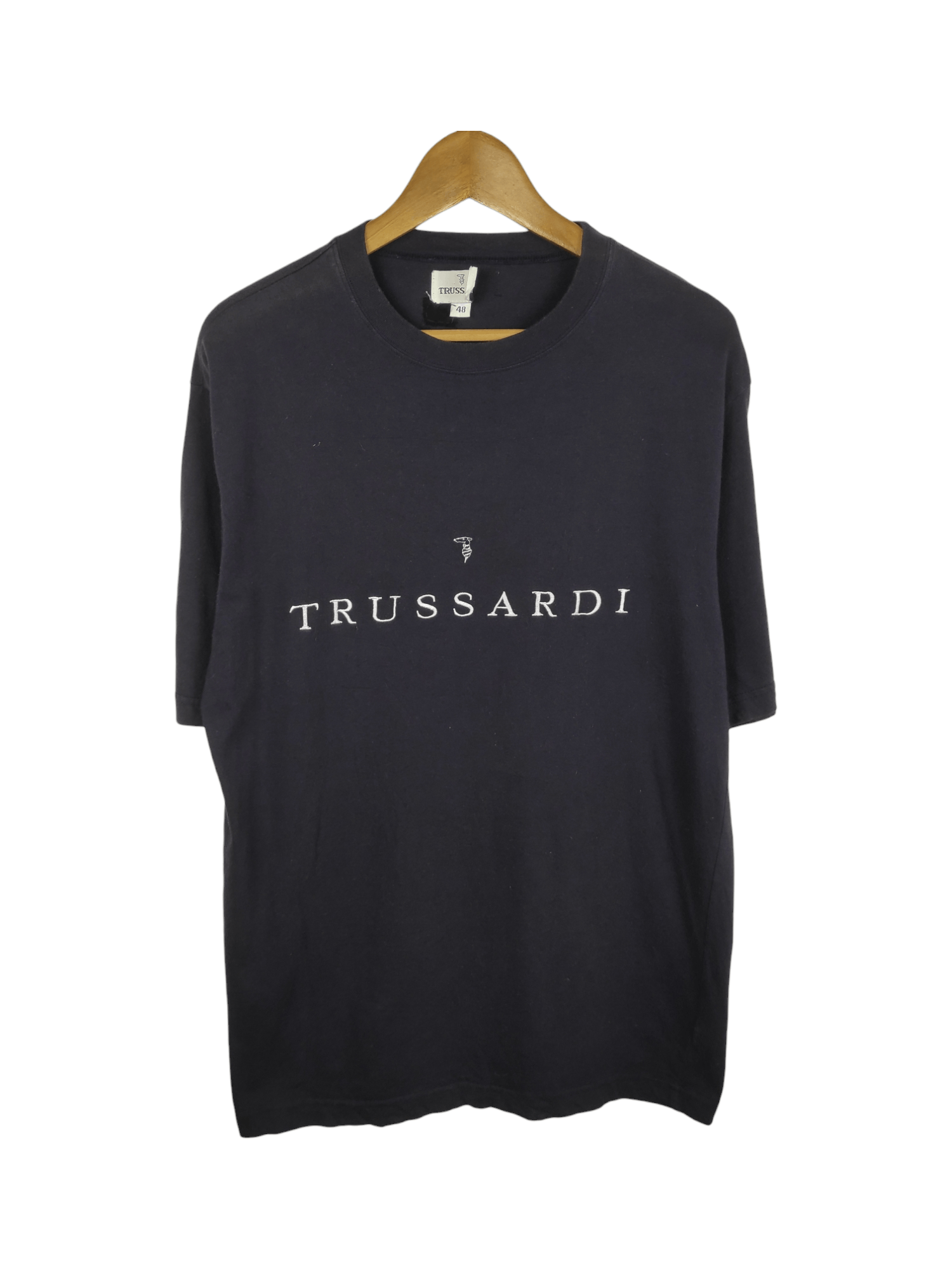 Trussardi × Vintage Vintage Embroided Trussardi Spellout Shirt Size US M / EU 48-50 / 2 - 1 Thumbnail