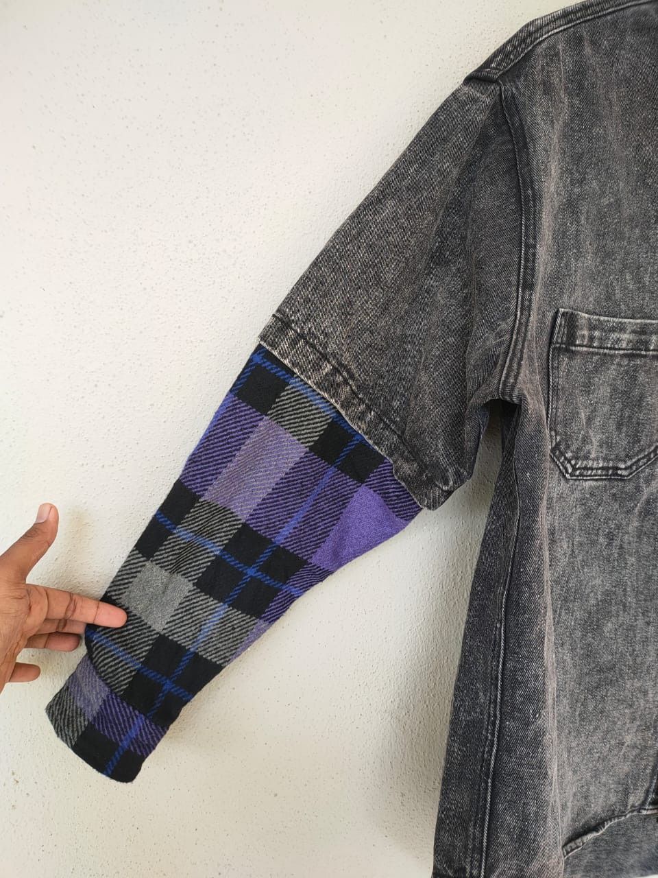 Flannel A'gem Denim Reconstructed Shirt Size US XL / EU 56 / 4 - 3 Thumbnail