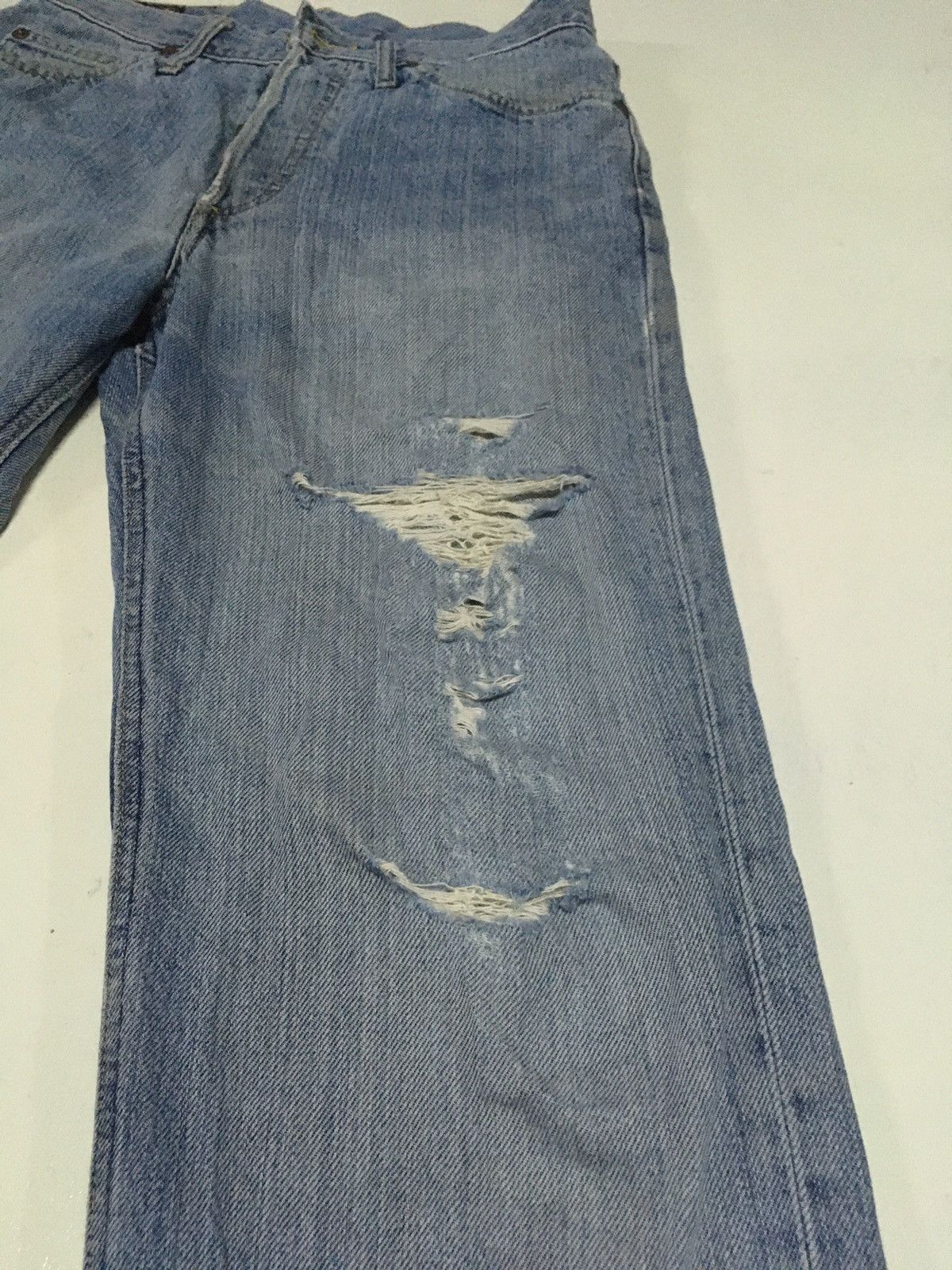 Edwin × Lee × Vintage RARe Vintage lee X Edwin blue wash distressed denim Size US 29 - 9 Thumbnail