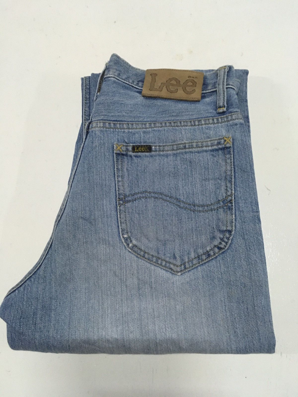 Edwin × Lee × Vintage RARe Vintage lee X Edwin blue wash distressed denim Size US 29 - 1 Thumbnail