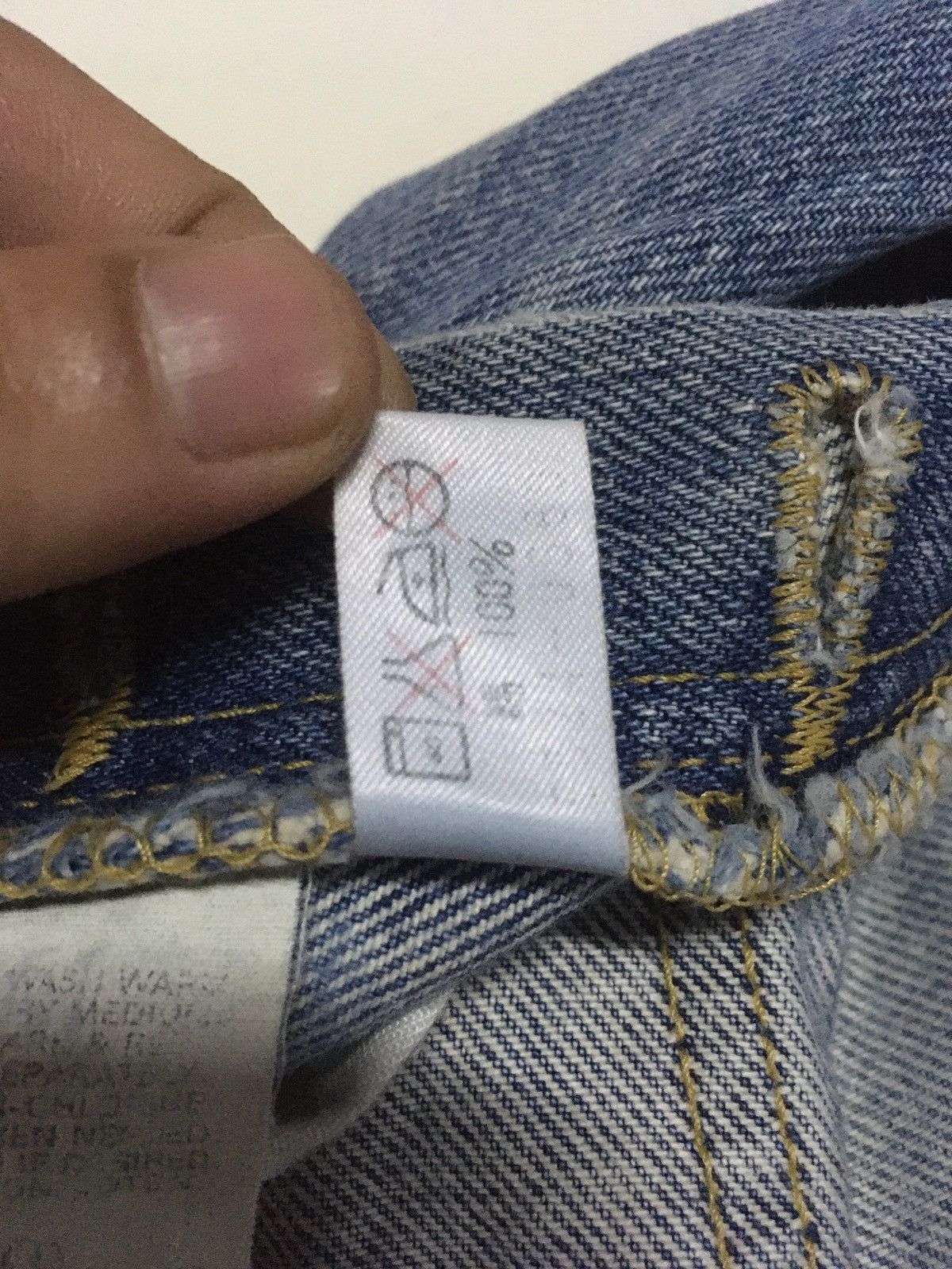 Edwin × Lee × Vintage RARe Vintage lee X Edwin blue wash distressed denim Size US 29 - 15 Thumbnail