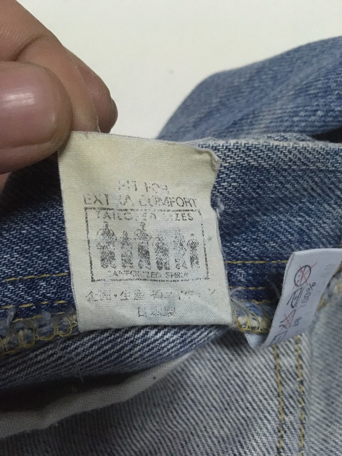 Edwin × Lee × Vintage RARe Vintage lee X Edwin blue wash distressed denim Size US 29 - 12 Thumbnail
