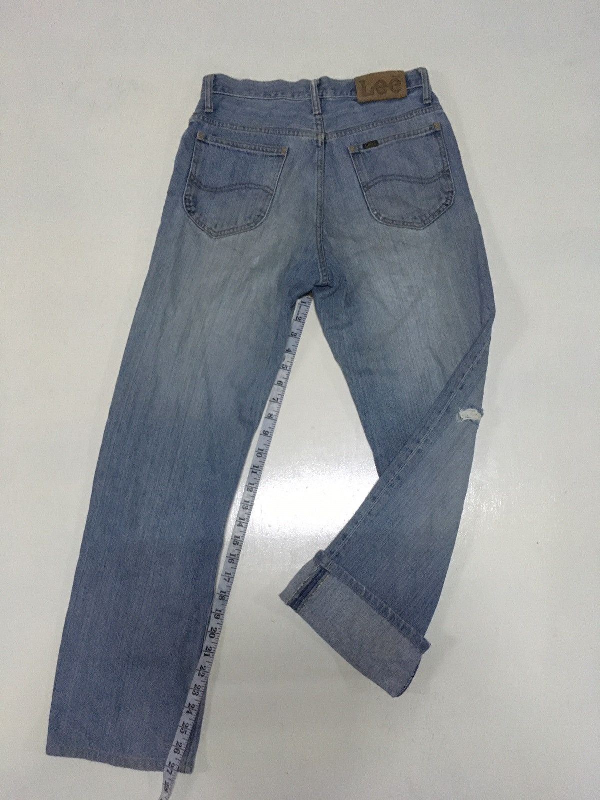 Edwin × Lee × Vintage RARe Vintage lee X Edwin blue wash distressed denim Size US 29 - 3 Thumbnail