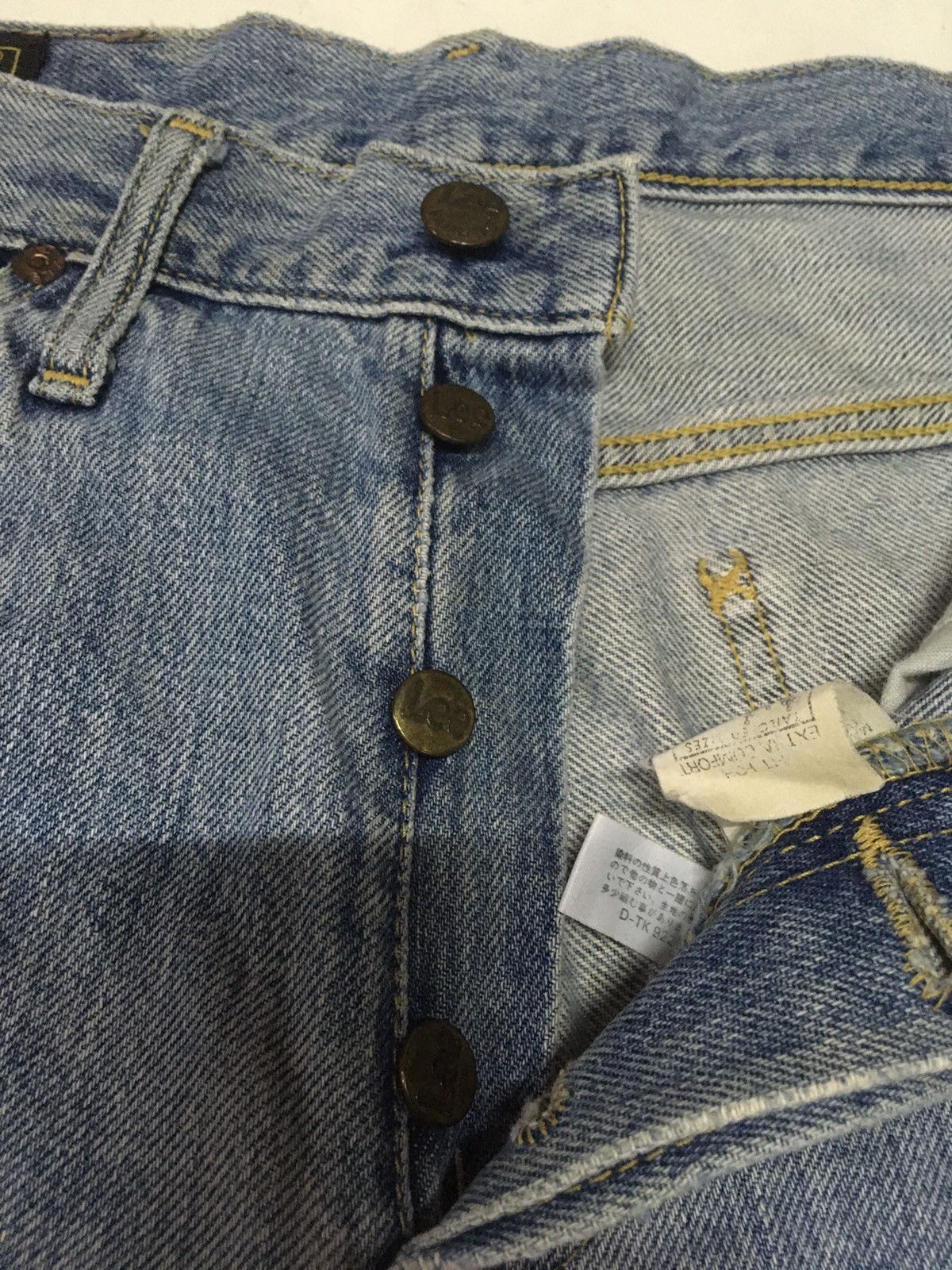 Edwin × Lee × Vintage RARe Vintage lee X Edwin blue wash distressed denim Size US 29 - 10 Thumbnail